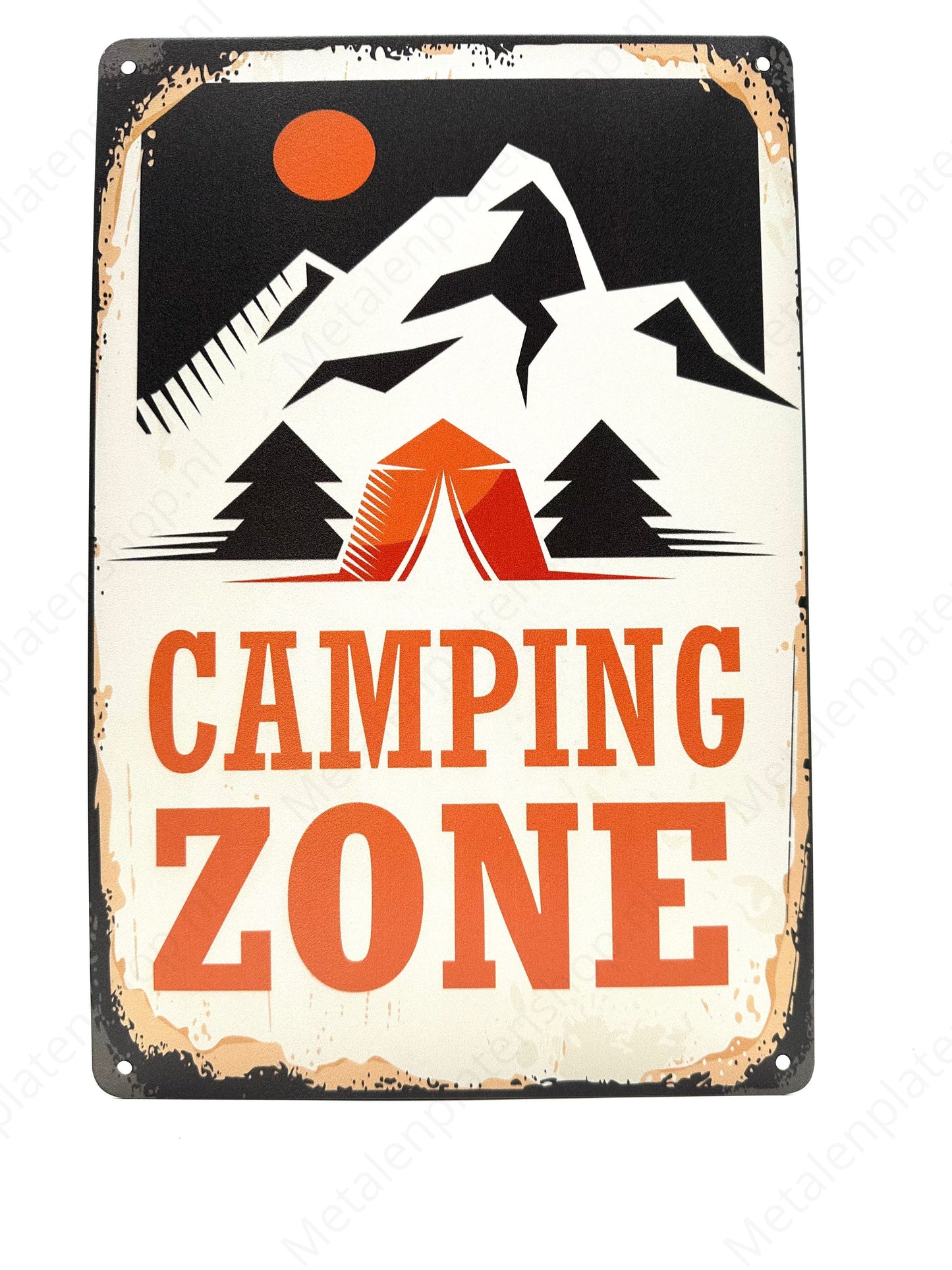 Camping Zone - Metal Wall Sign
