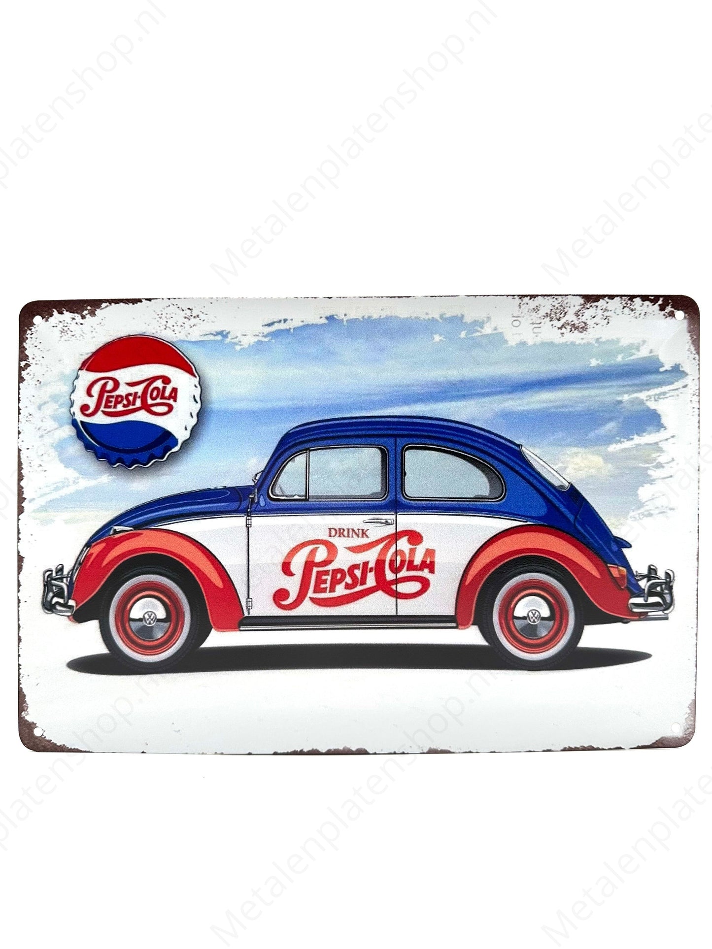 Pepsi Cola – Käfer – Metallwandschild