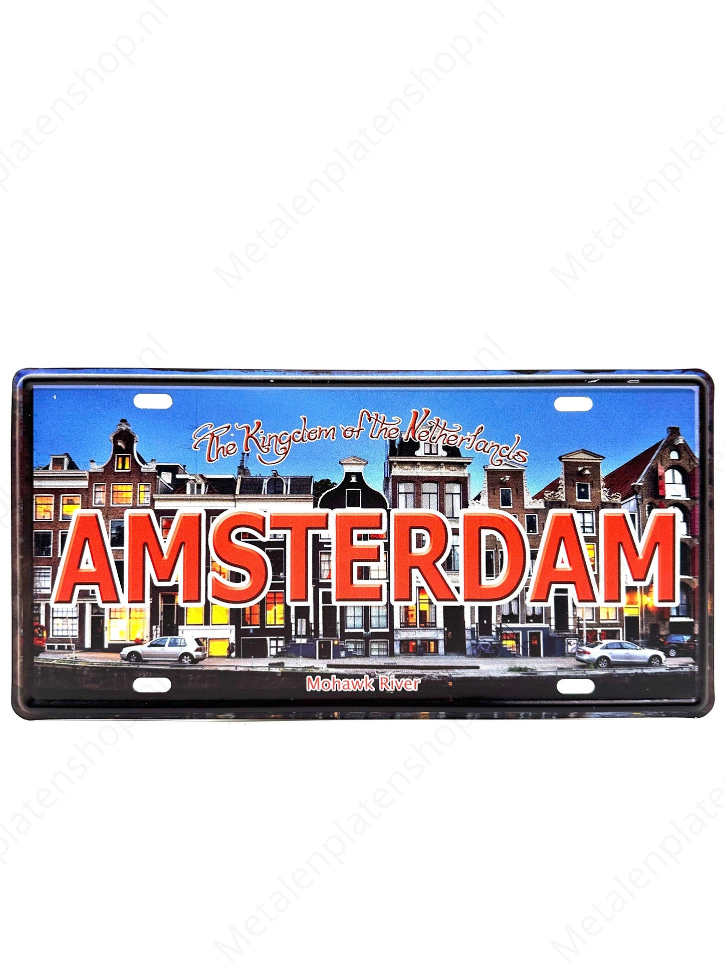 Nummernschild - Amsterdam - 30x15cm - Metallwandschild
