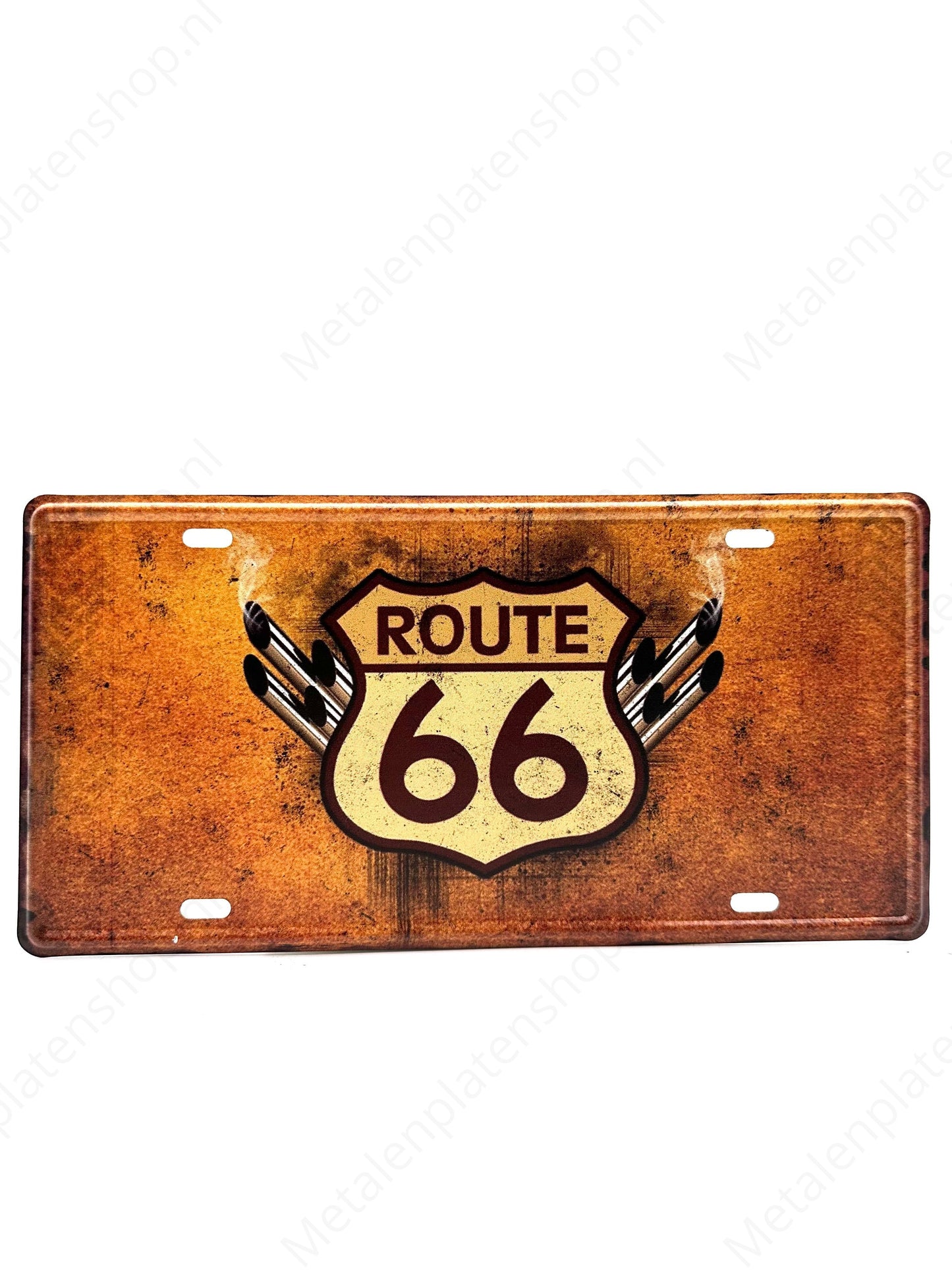 License plate - Route 66 - 30x15cm - Metal wall sign
