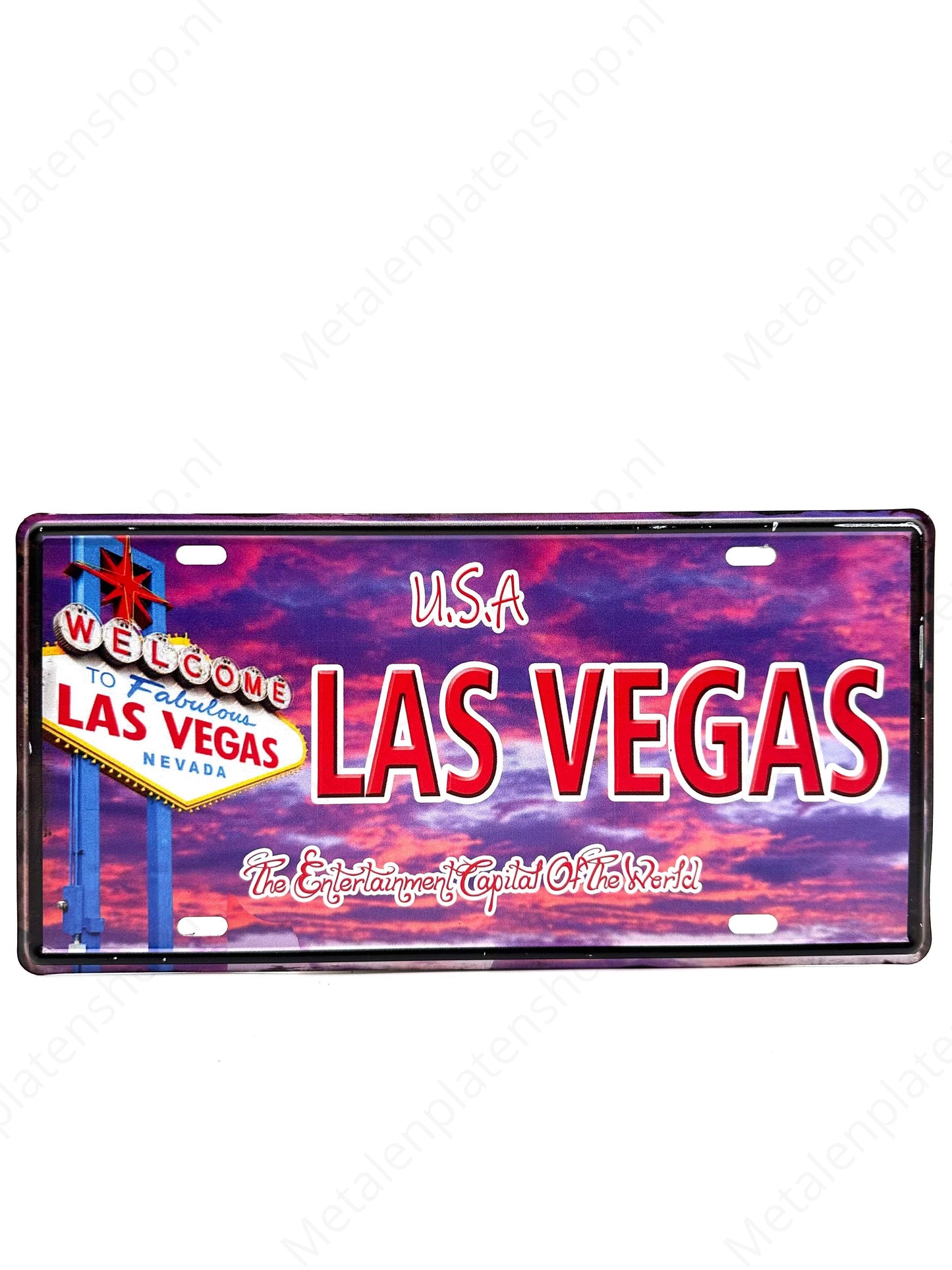 License Plate - Las Vegas - 30x15cm - Metal Wall Sign