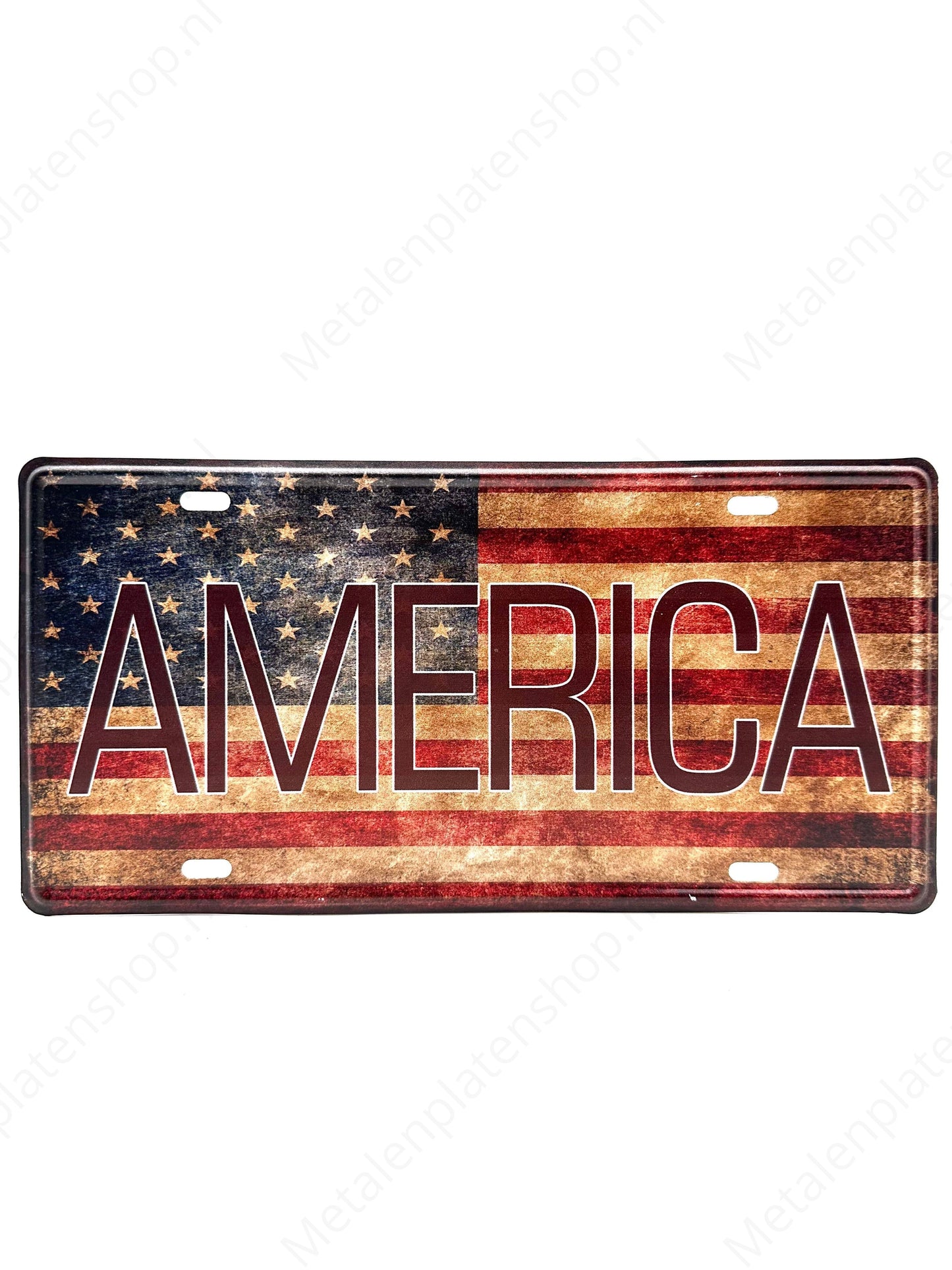 Nummernschild - Amerika - 30x15cm - Metall Wandschild