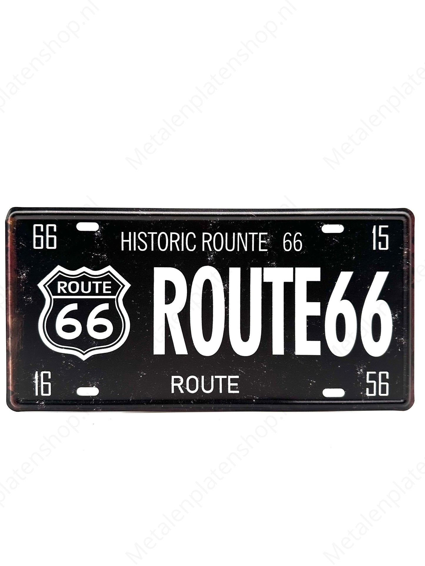 License plate - Route 66 - 30x15cm - Metal wall sign