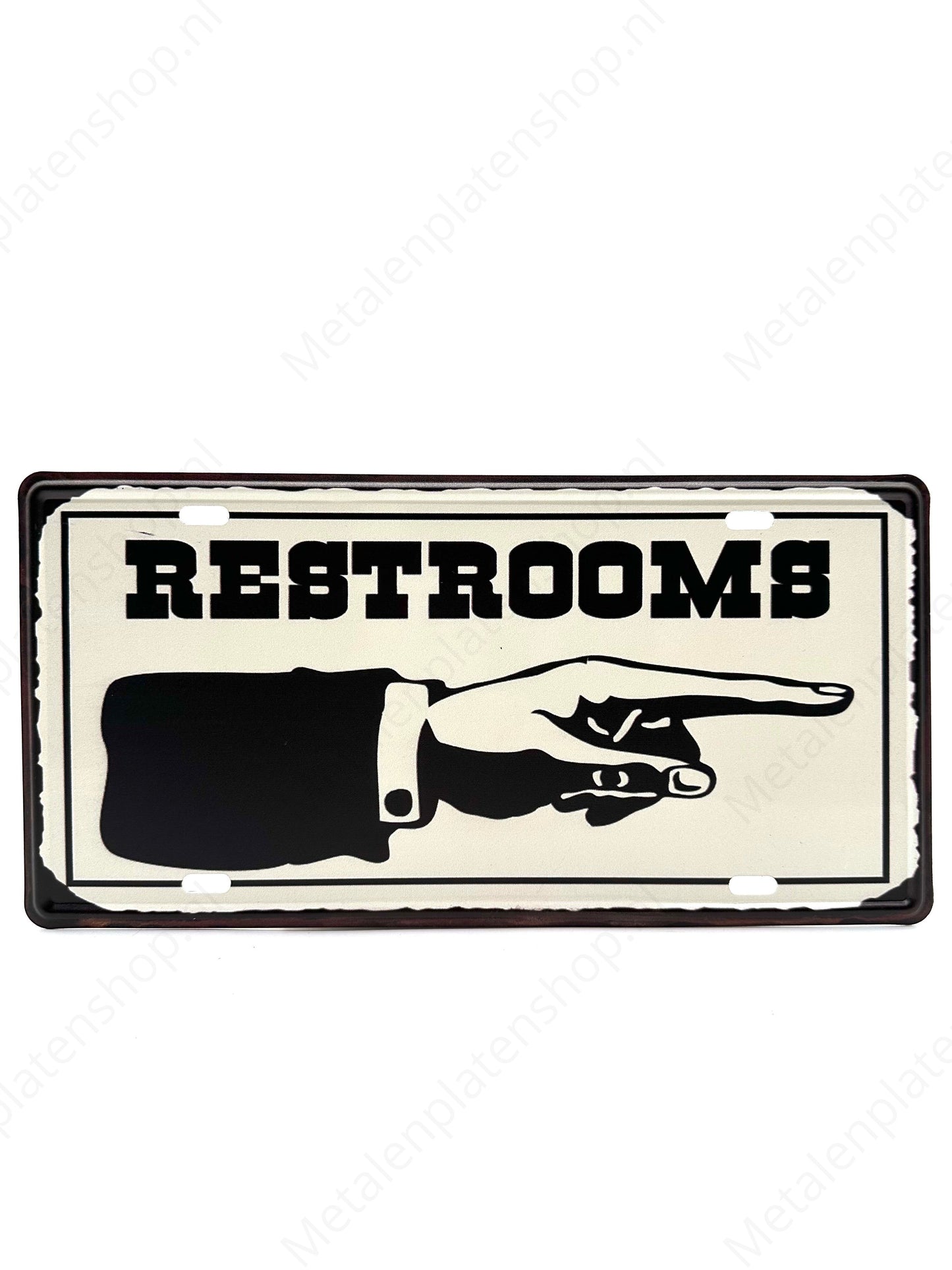 Nummernschild - Toiletten - 30x15cm - Metall Wandschild