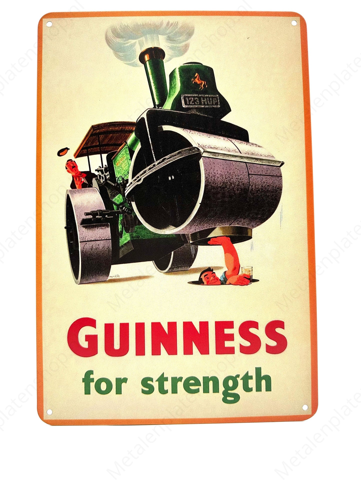 Guinness für Stärke - Metallwandschild