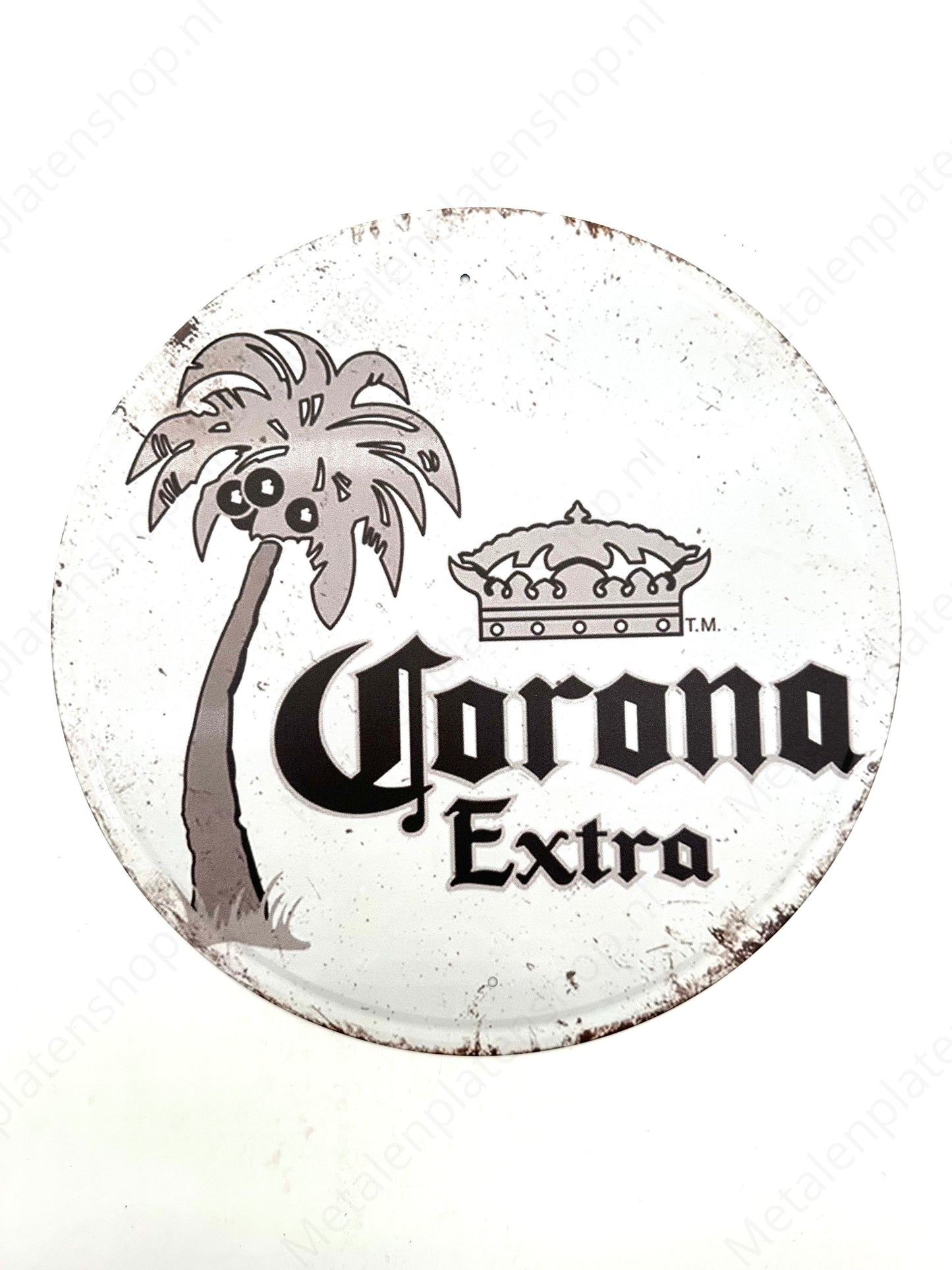 Corona Extra White - Round - Metal Wall Sign