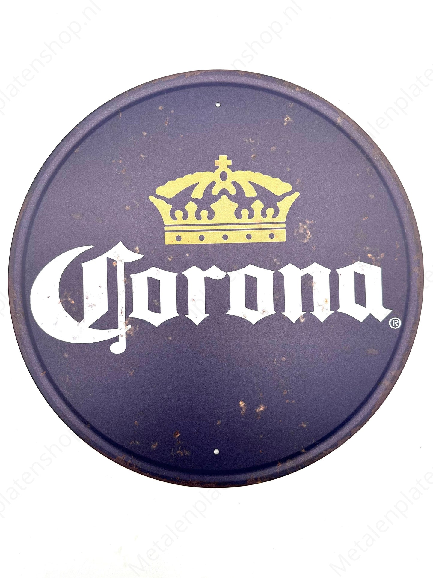 Metal Wall Sign - Corona - Round