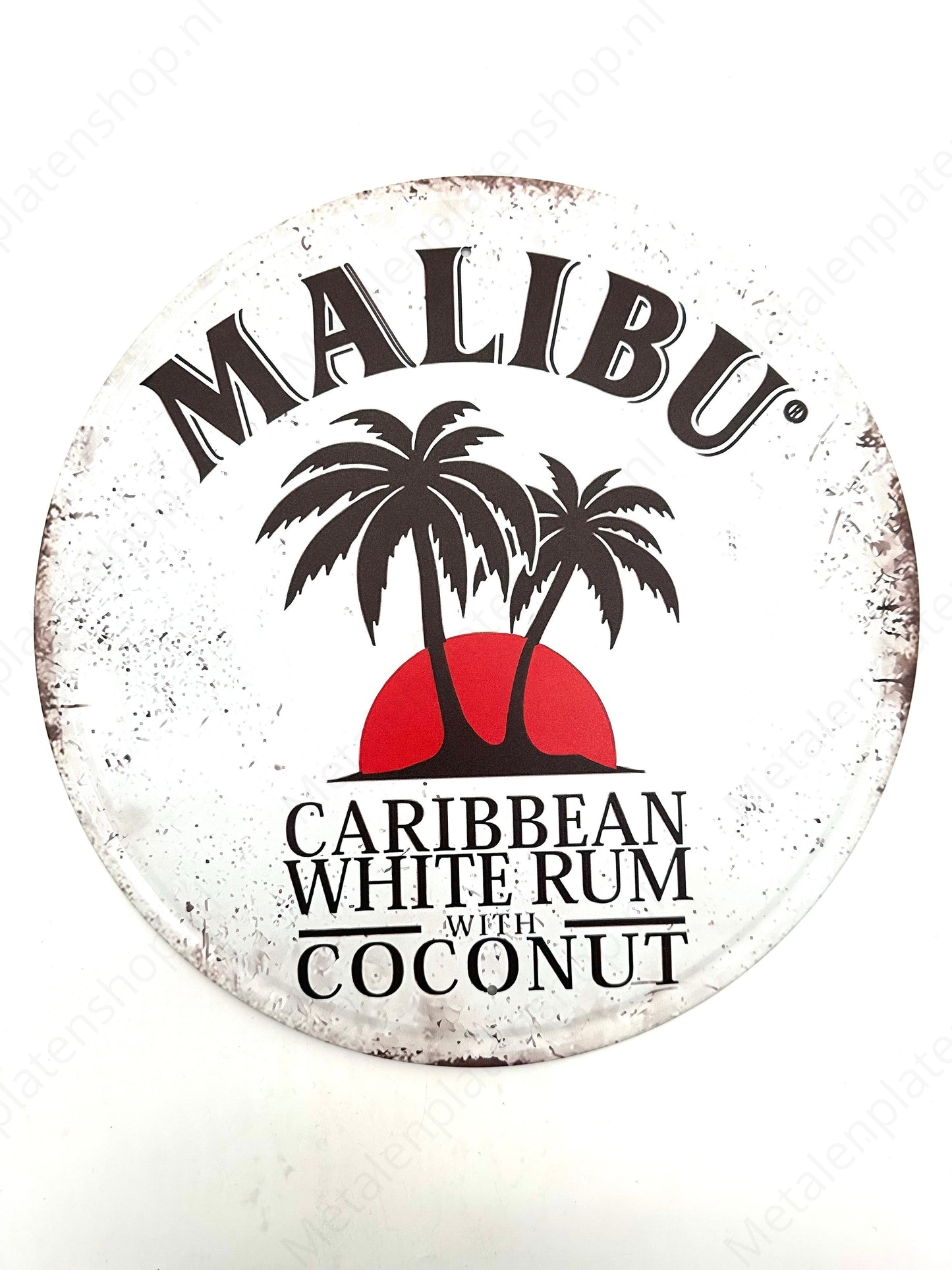 Malibu - Rond - Metalen Wandbord