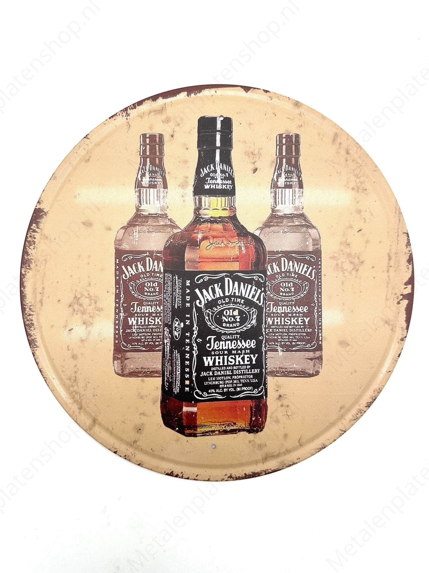 Jack Daniels - Round - Metal Wall Sign