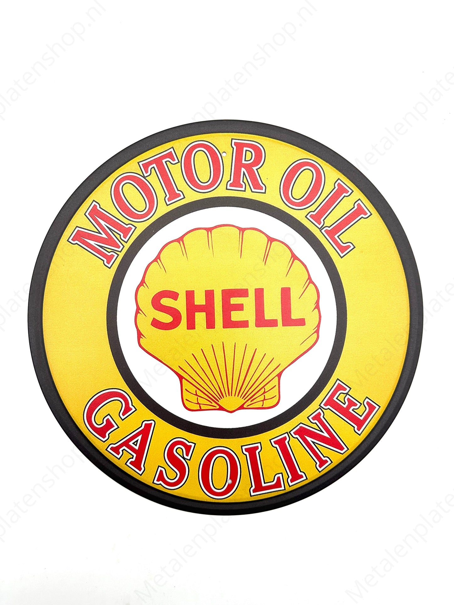 Motor Oil - Shell - Gasoline - Round - Metal Wall Sign