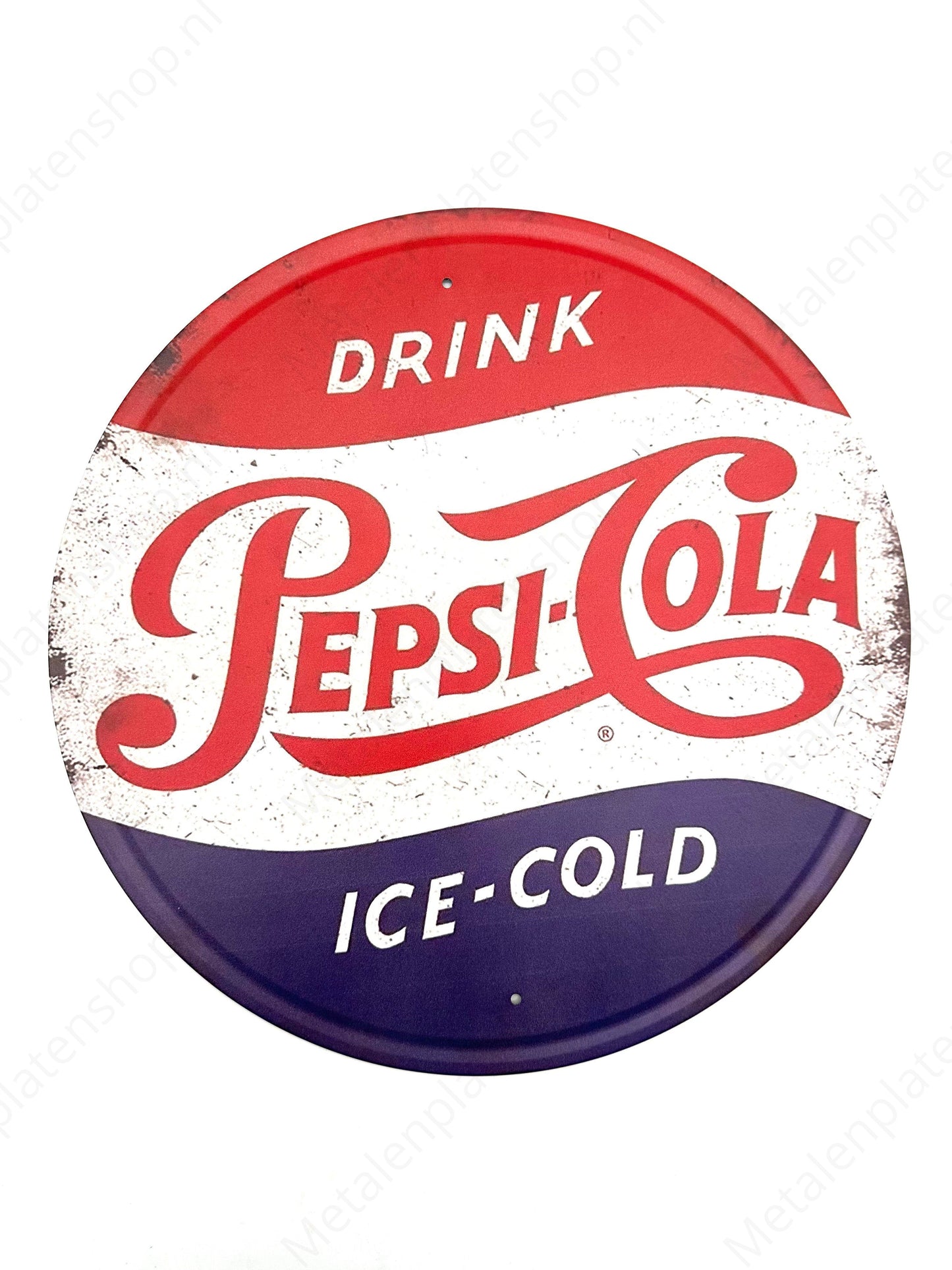 Metallwandschild – Pepsi Cola – rund