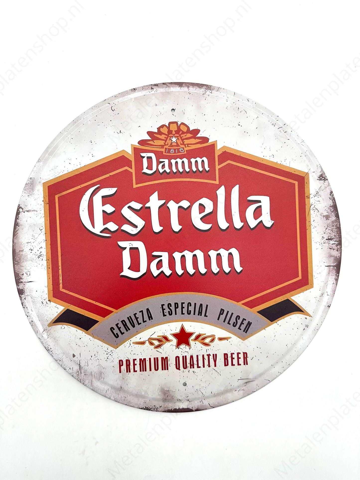 Estrella Damm - Round - Metal Wall Sign