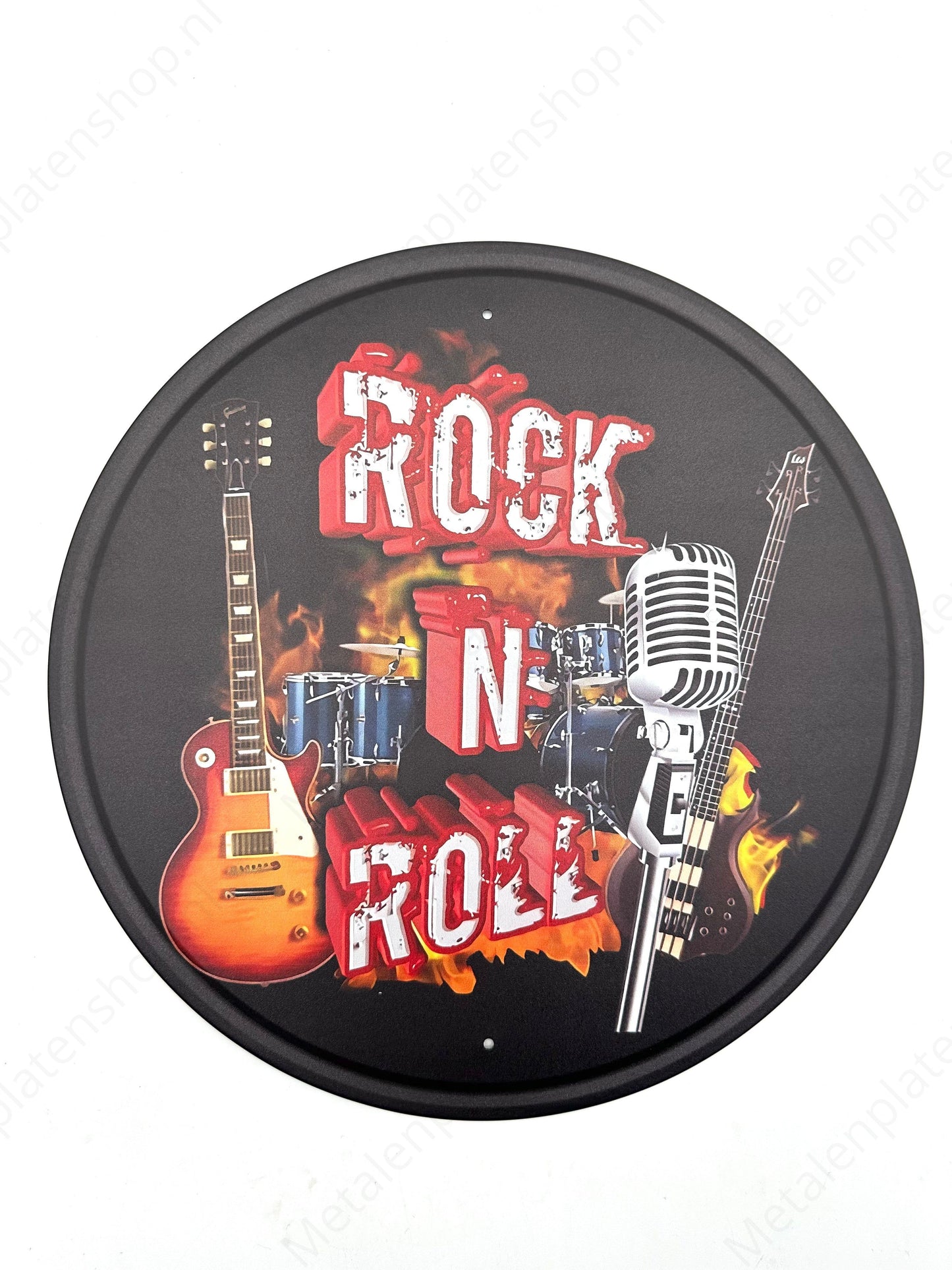 Rock n Roll – Rund – Metallwandschild