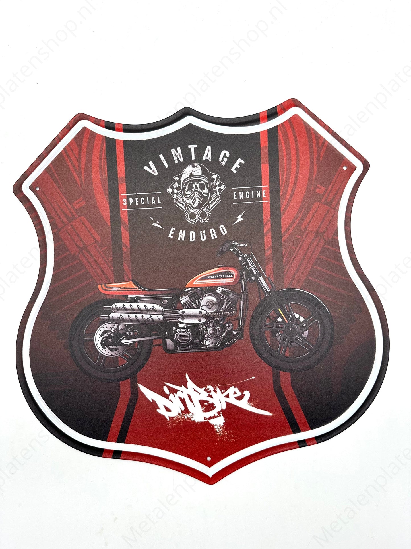 Vintage Special Engine Enduro – Schild im Route 66-Stil – Metall-Wandschild