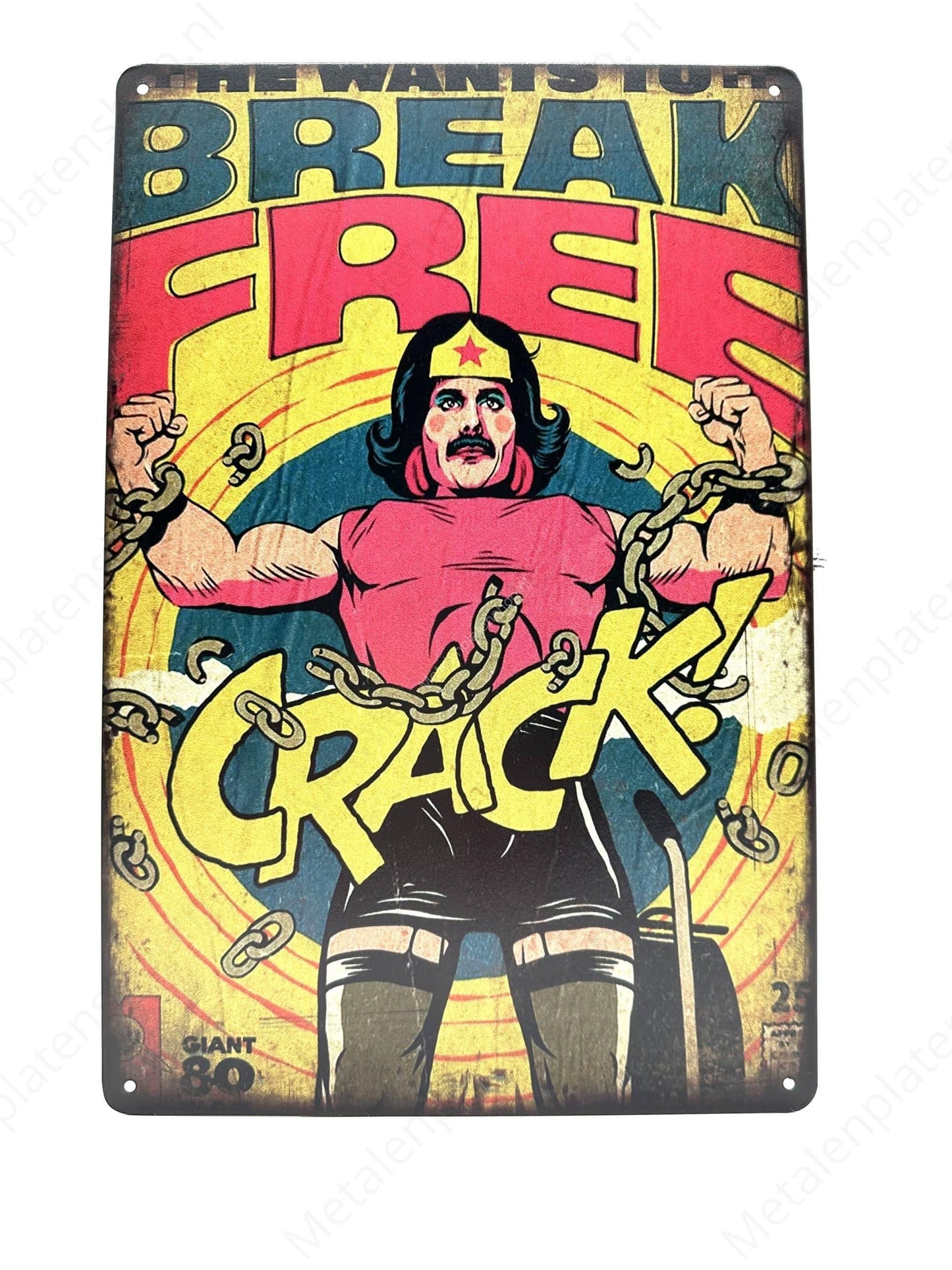 He Wants To Break Free - Queen - Metal Wall Sign