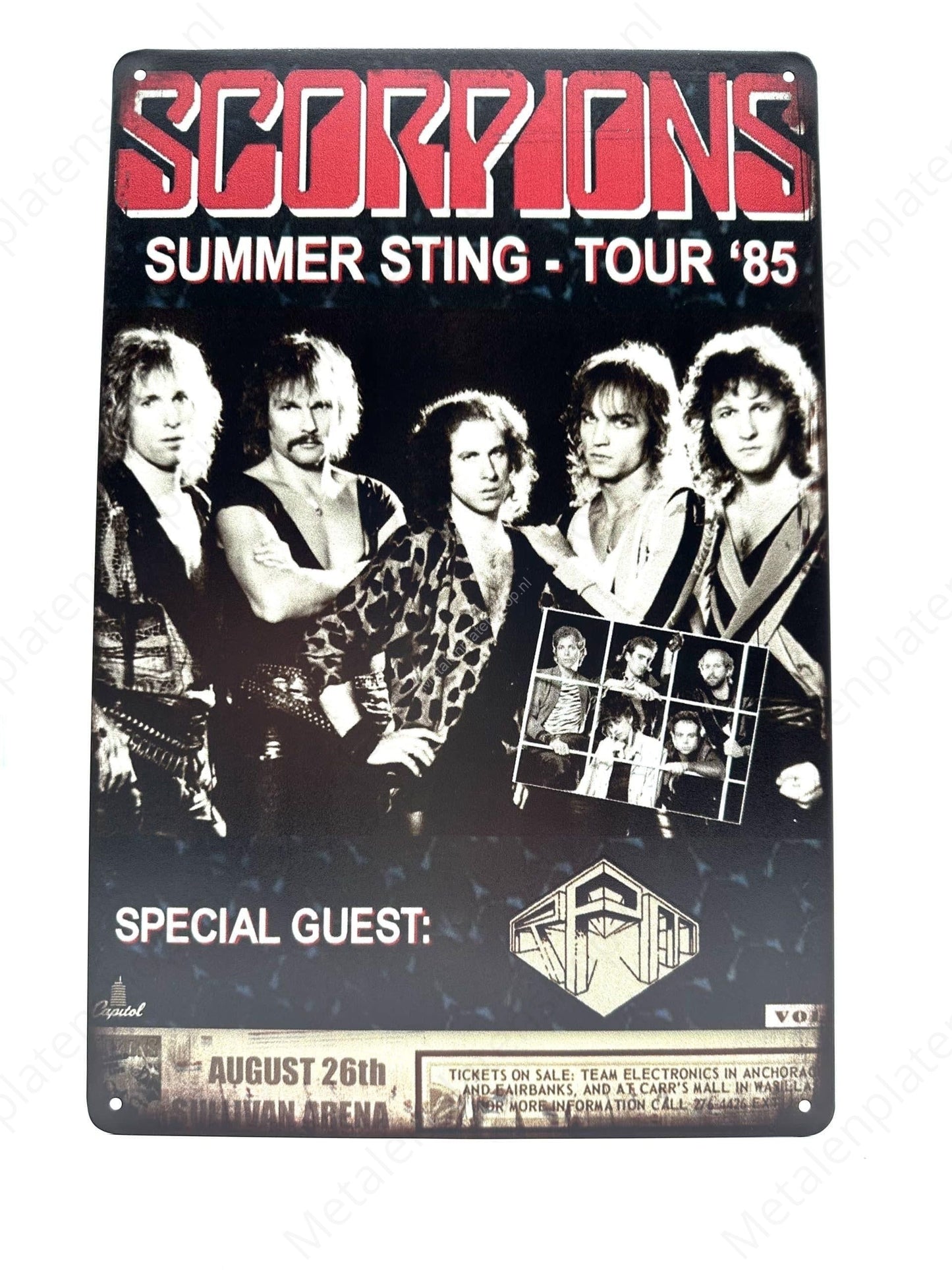 Scorpions – Summer Sting – 1985 – Metallwandschild