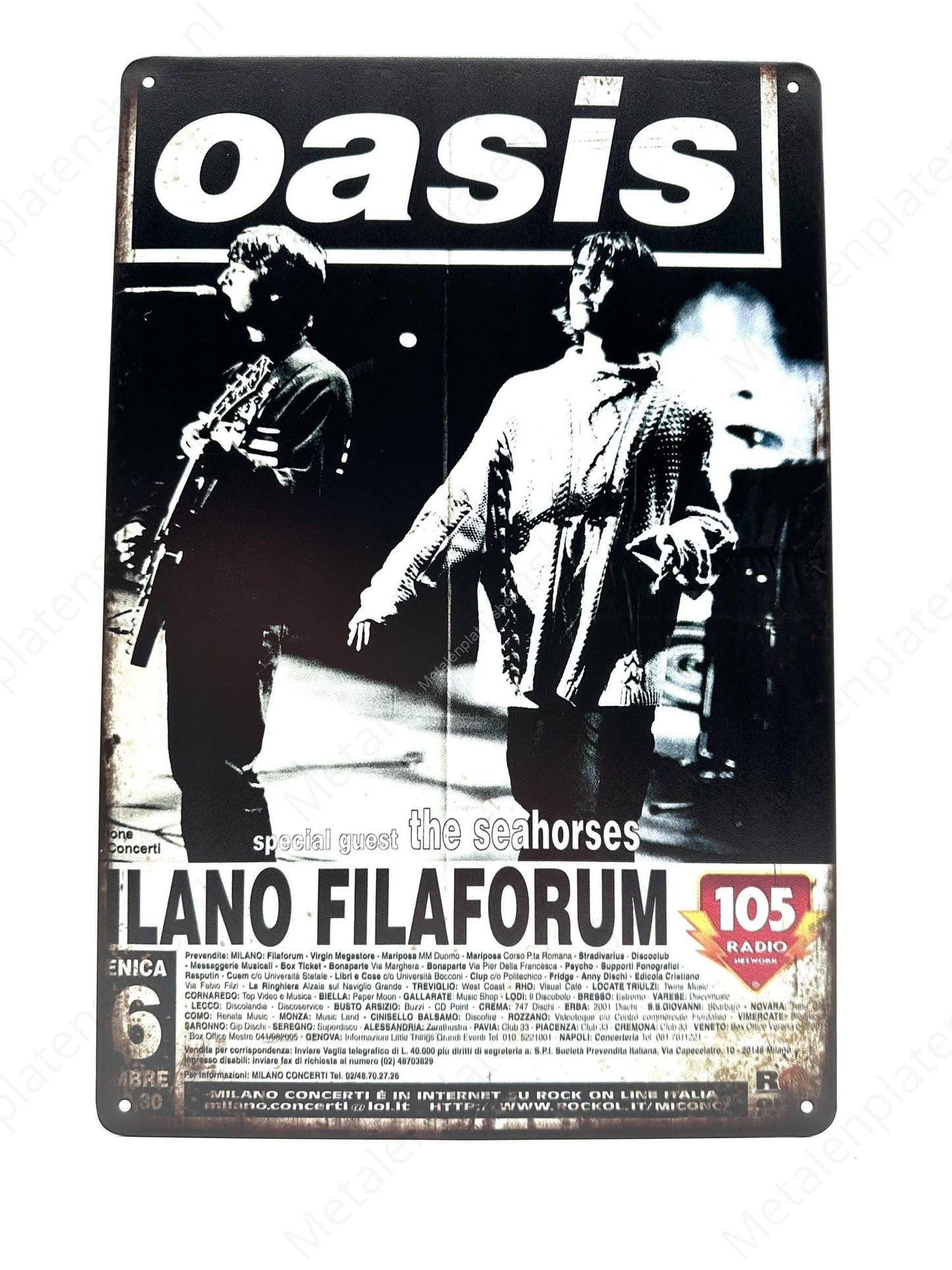 OASIS - the seahorses - Metal Wall Sign