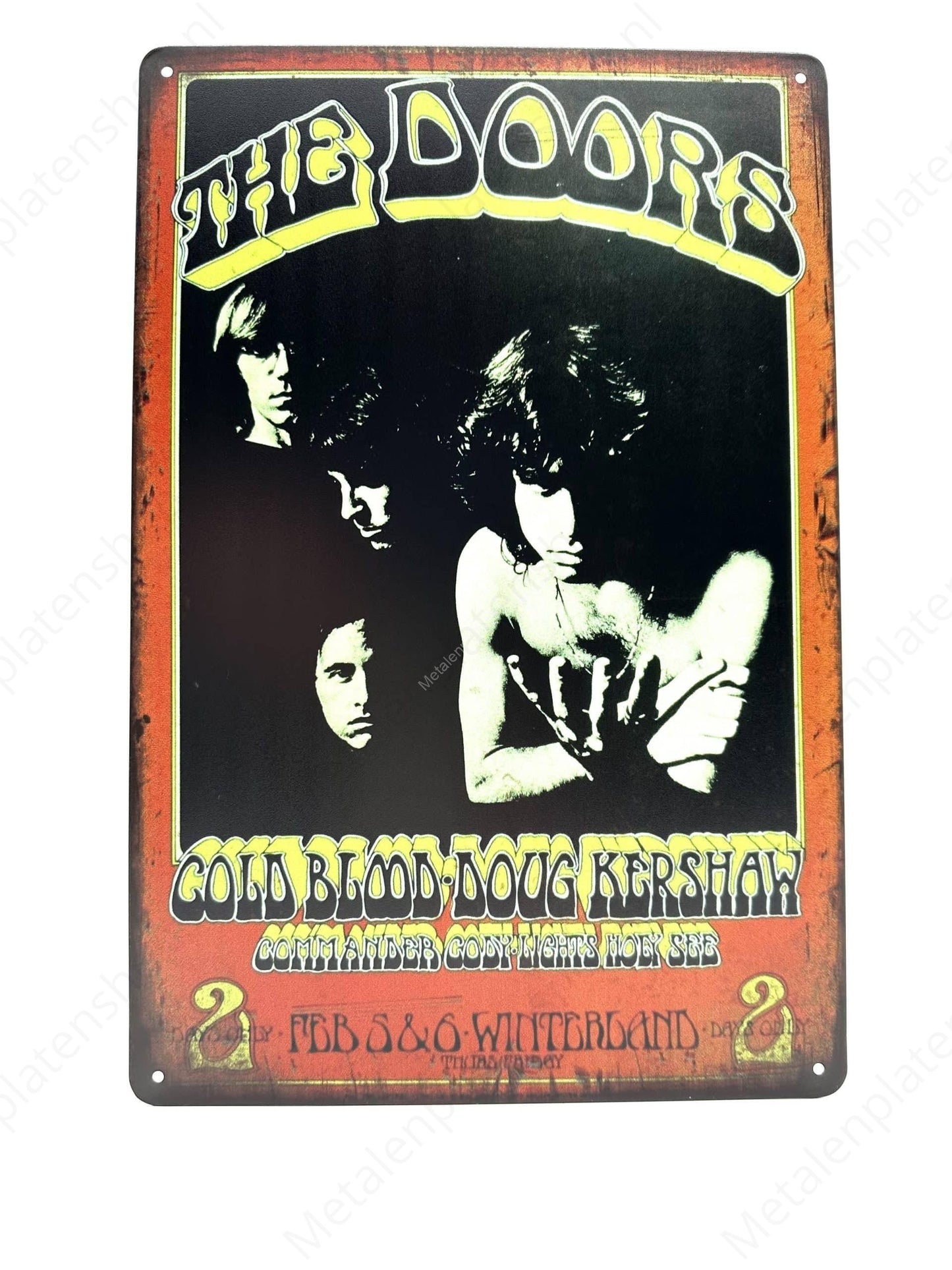 The Doors – Cold Blood – Doug Kershaw – Metallwandschild