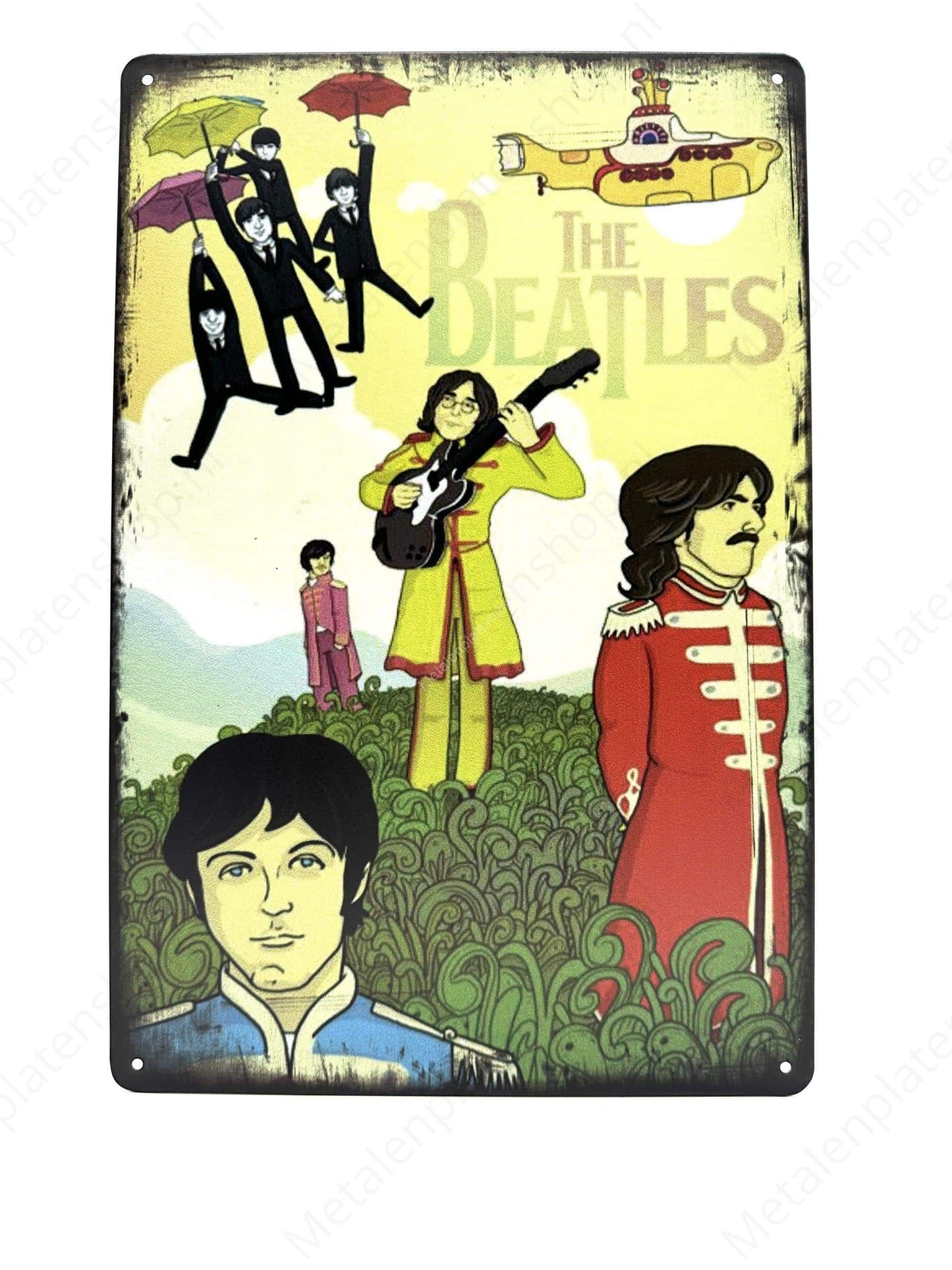 The Beatles - Metal Wall Sign