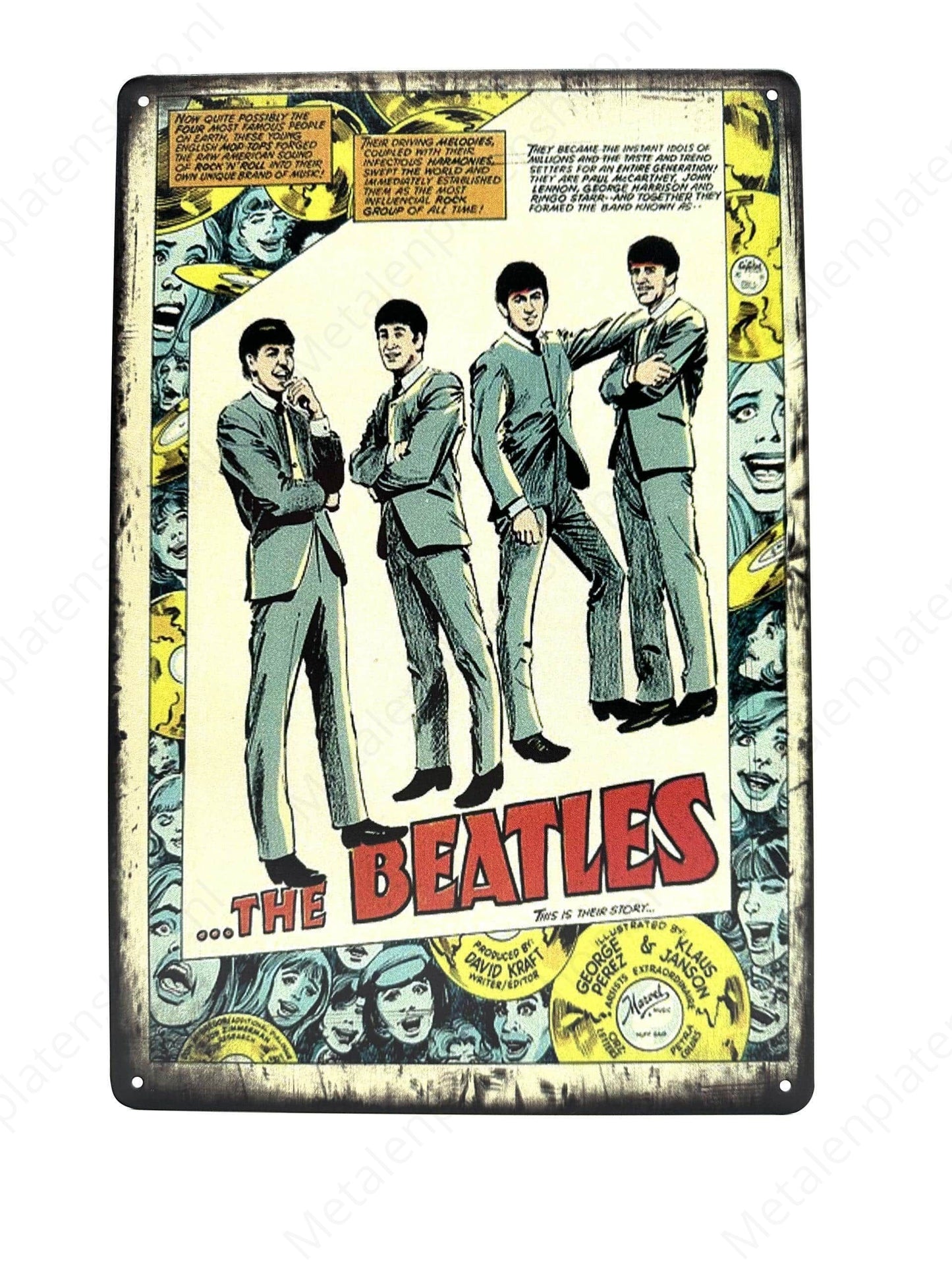 The Beatles – Metall-Wandschild