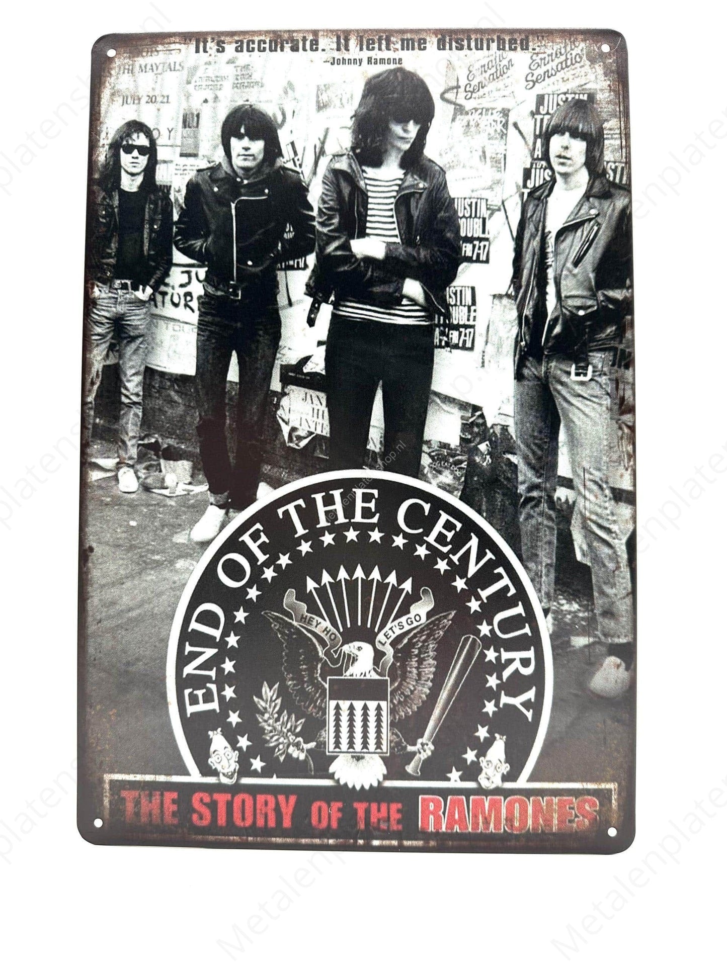 Die Geschichte der Ramones - Metallwandschild