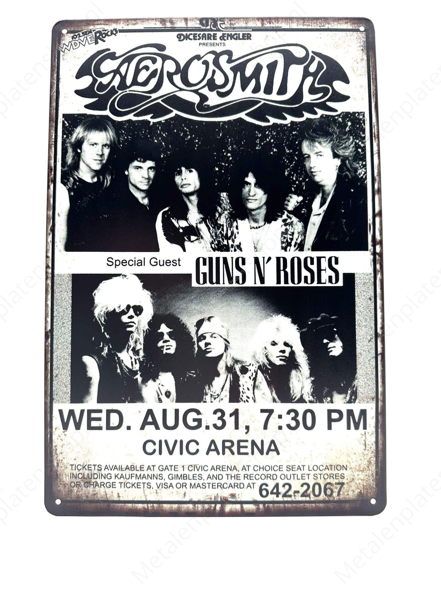 Aerosmith – Metallwandschild