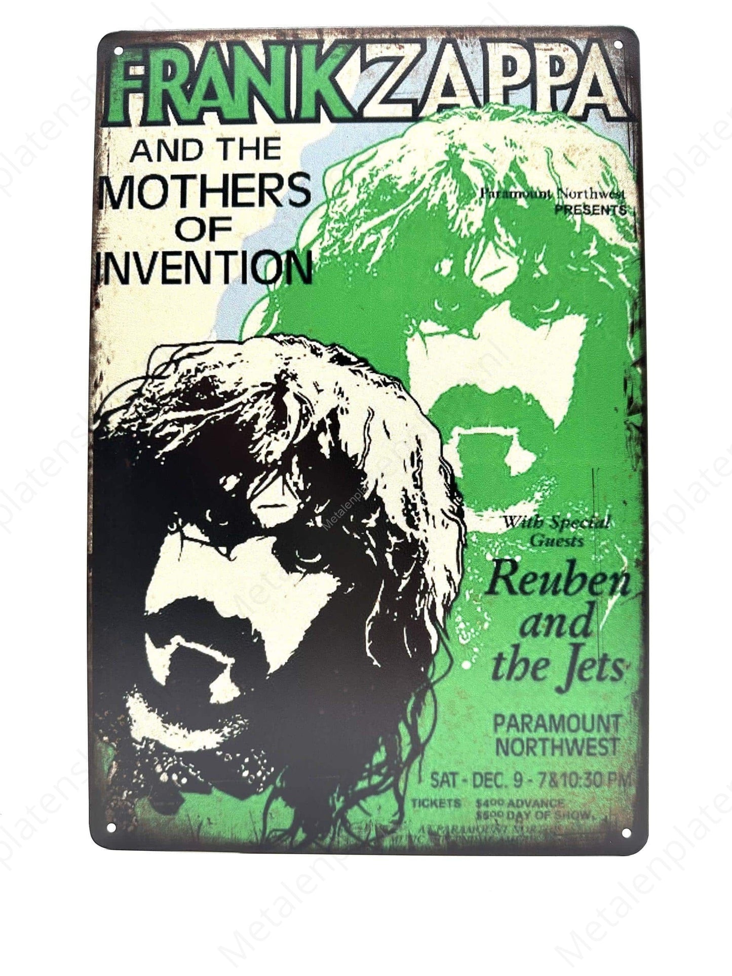 Frank Zappa und die Mütter der Erfindung – Metallwandschild