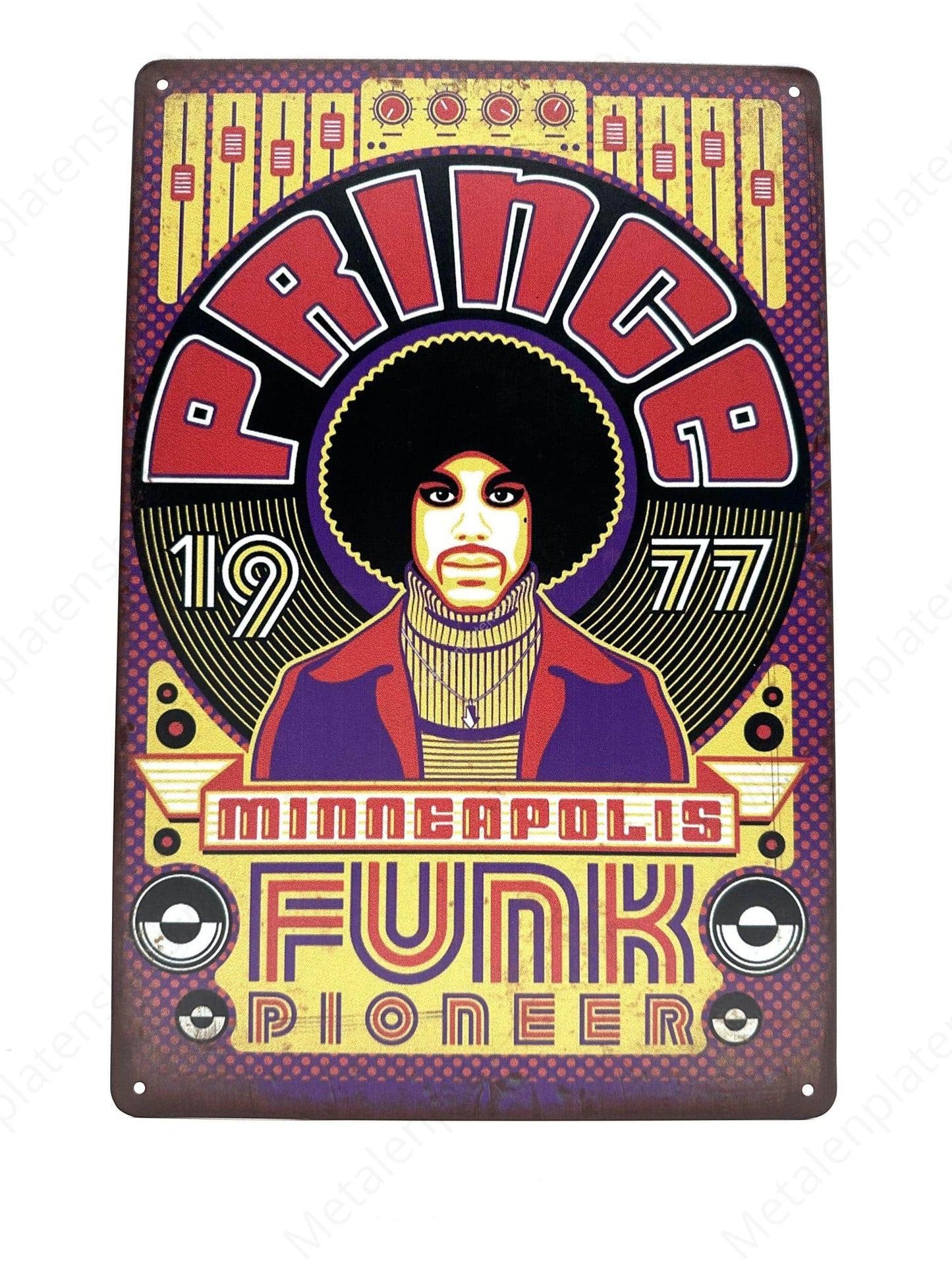 Prince – 1977 – Funk Pioneer – Metallwandschild