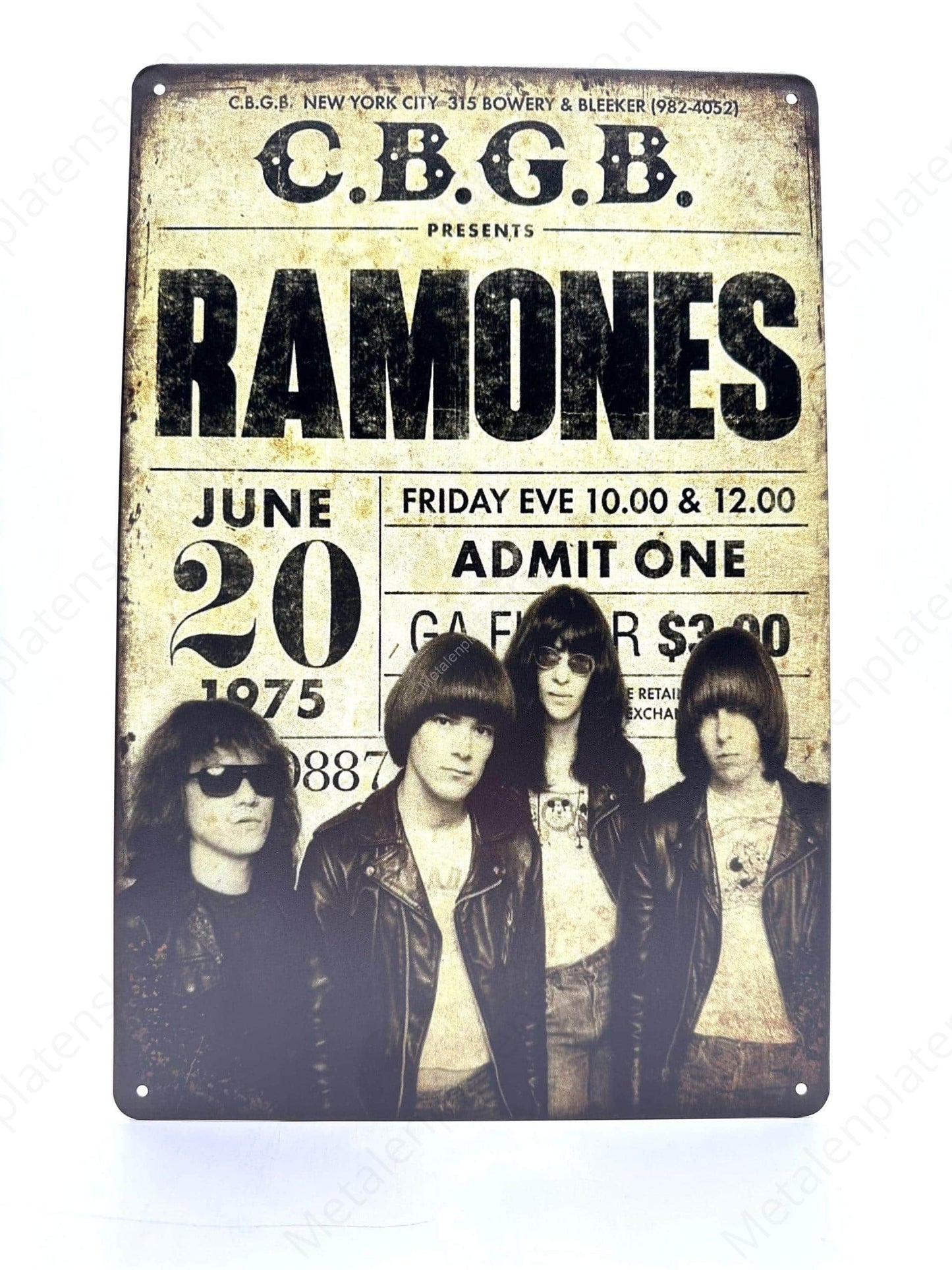 CBGB Ramones - Metal Wall Sign