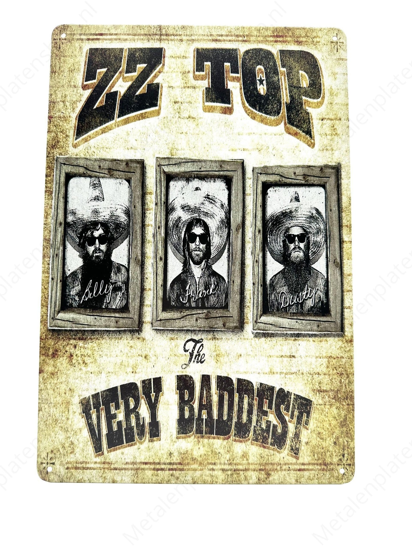 ZZ TOP The Very Baddest - Metallwandschild