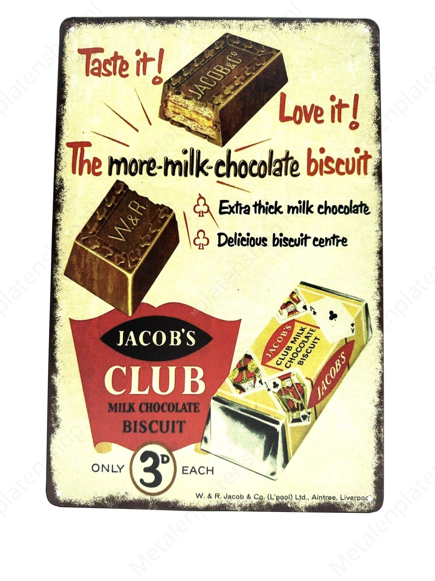Jacob's Club - Metal Wall Sign