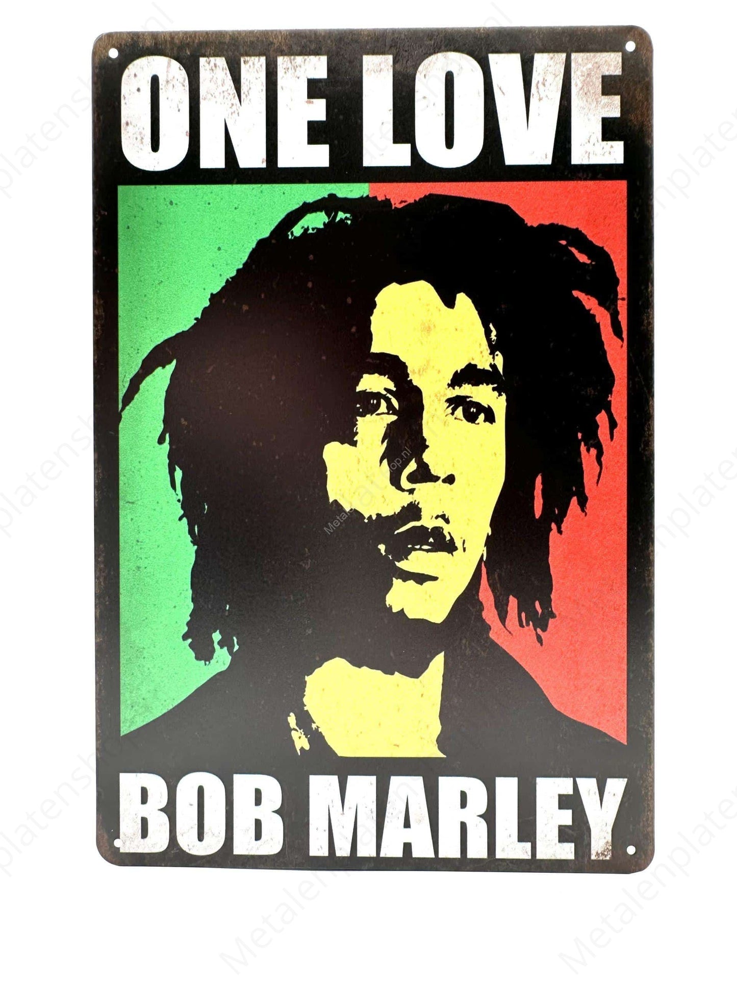 One Love - Bob Marley - Metal Wall Sign