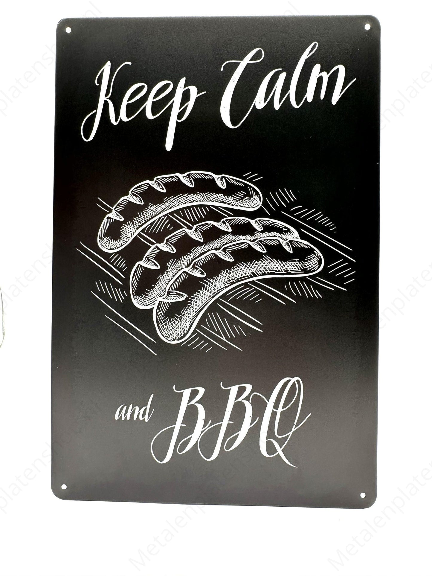 Keep calm and BBQ - Metal Wall Sign