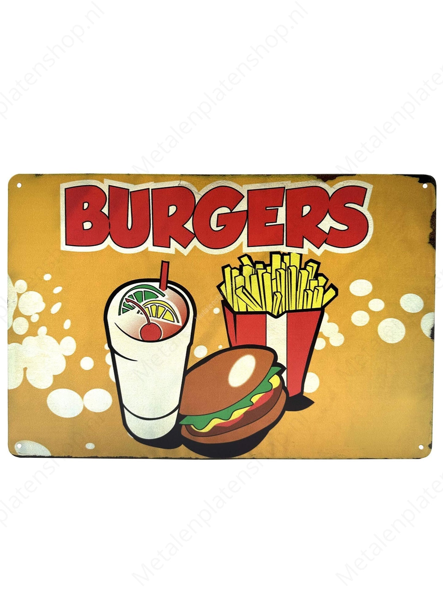Burgers - Metal Wall Sign