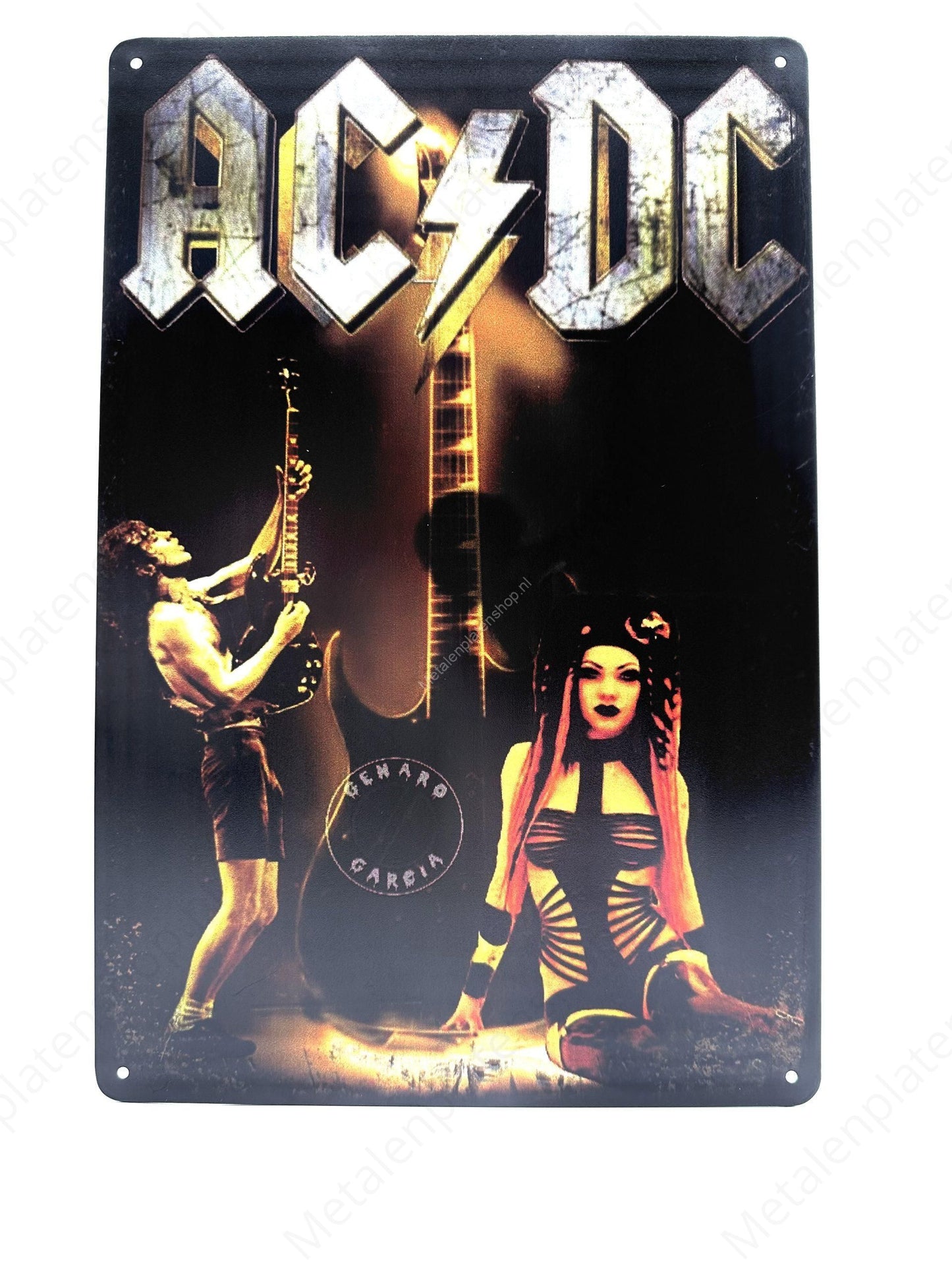 ACDC Guitar - Metal Wall Sign