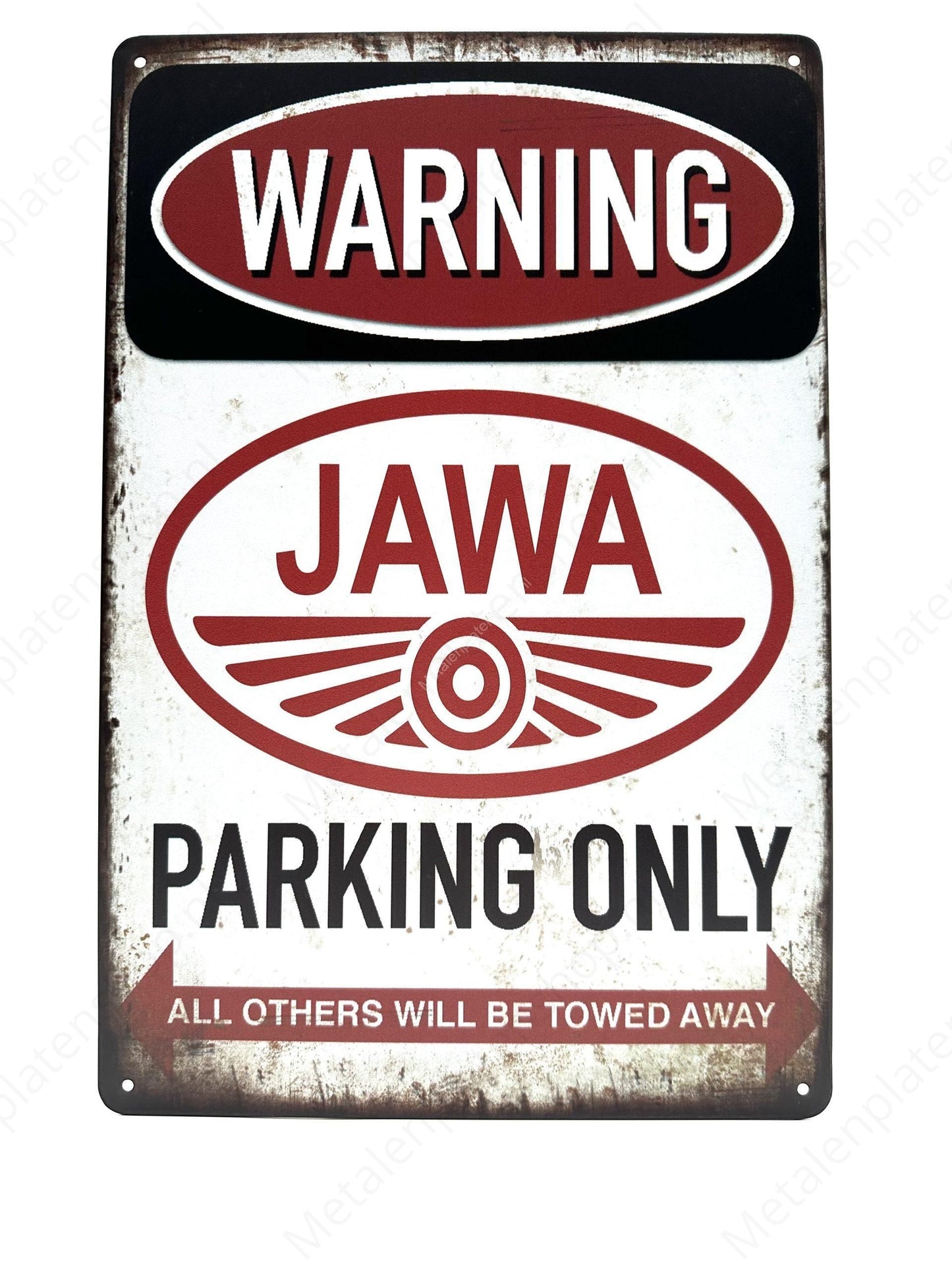 Warning JAWA Parking only - Metal Wall Sign