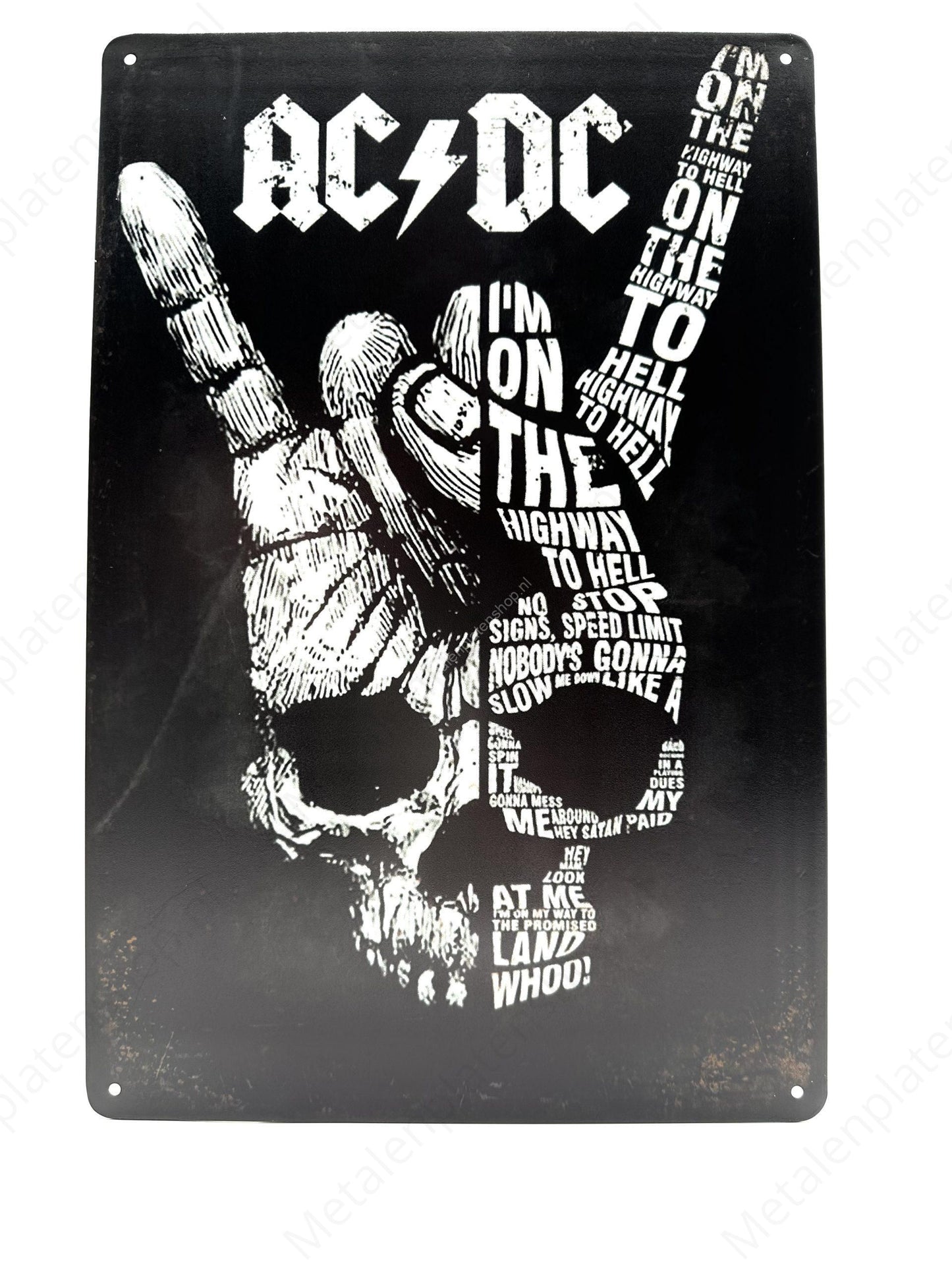 AC/DC - Metallwandschild