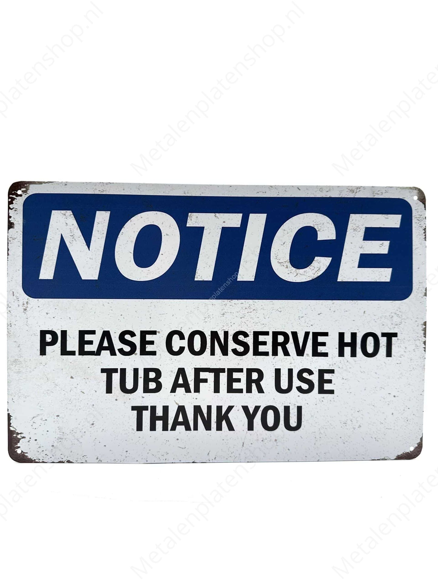 Notice - Metal Wall Sign