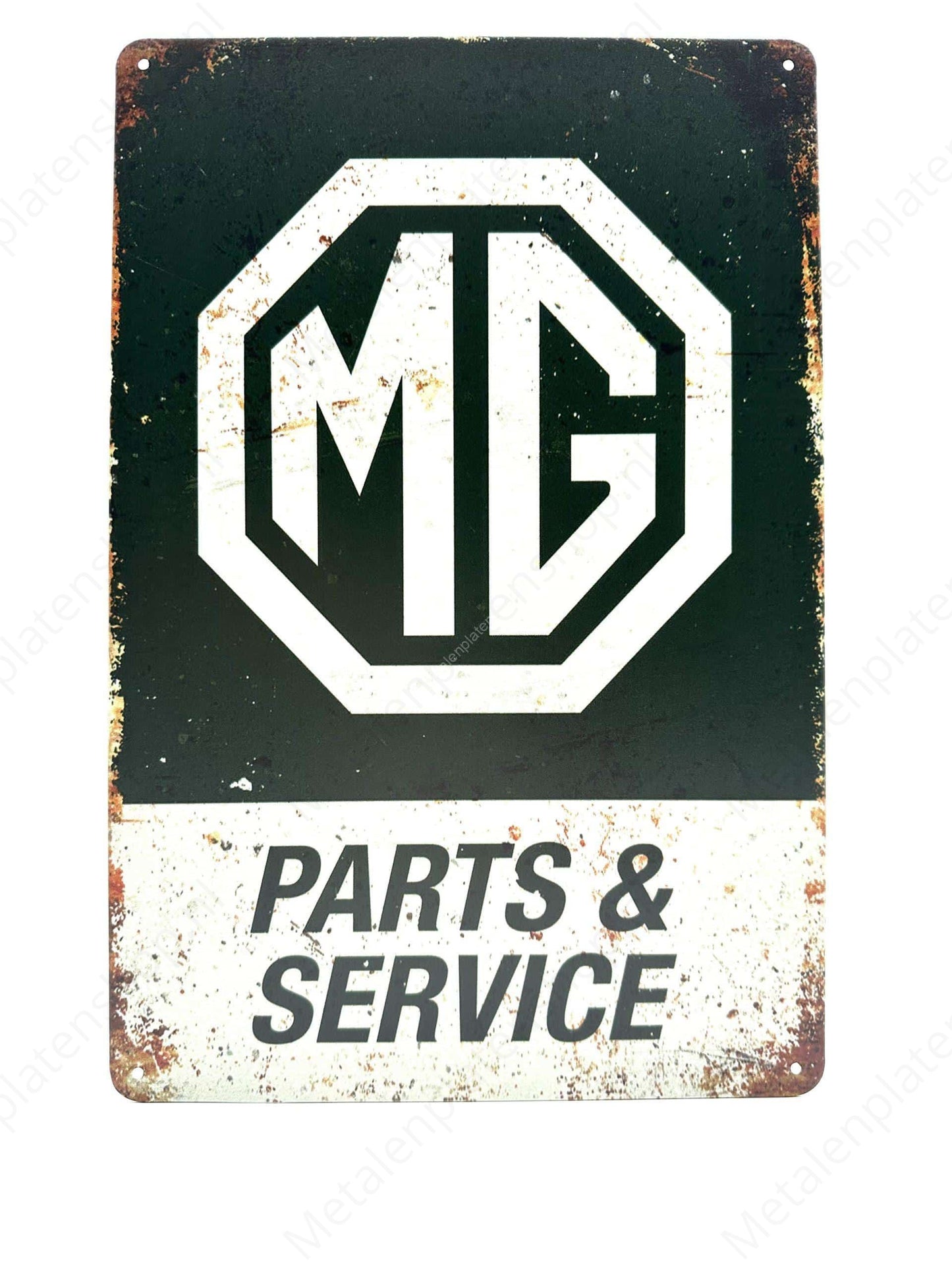 MG Parts &amp; Service - Metal Wall Sign