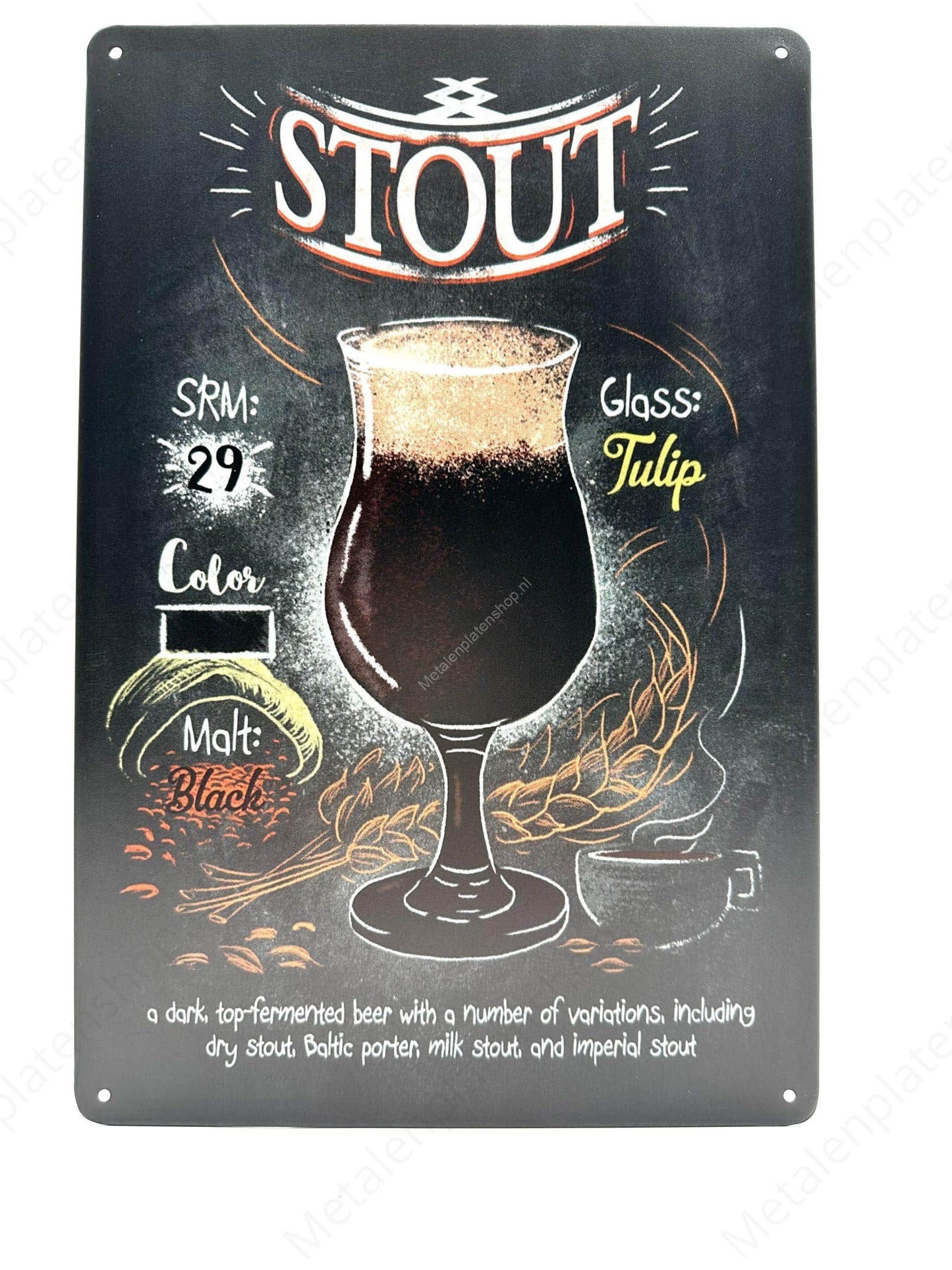 Stout - Metallwandschild