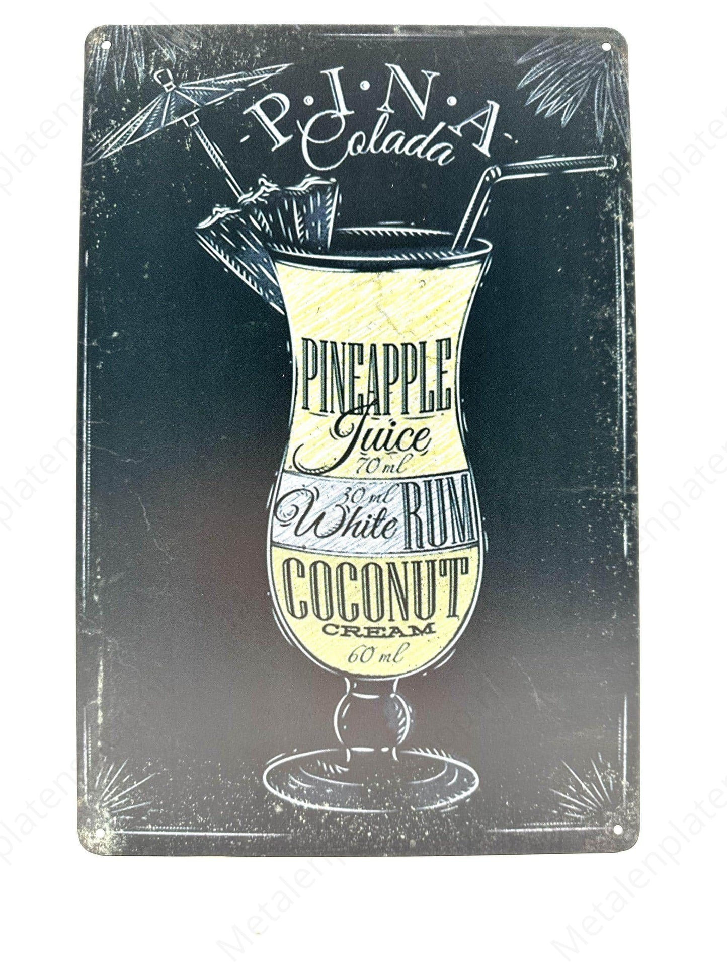 Pina Colada - Metal Wall Sign