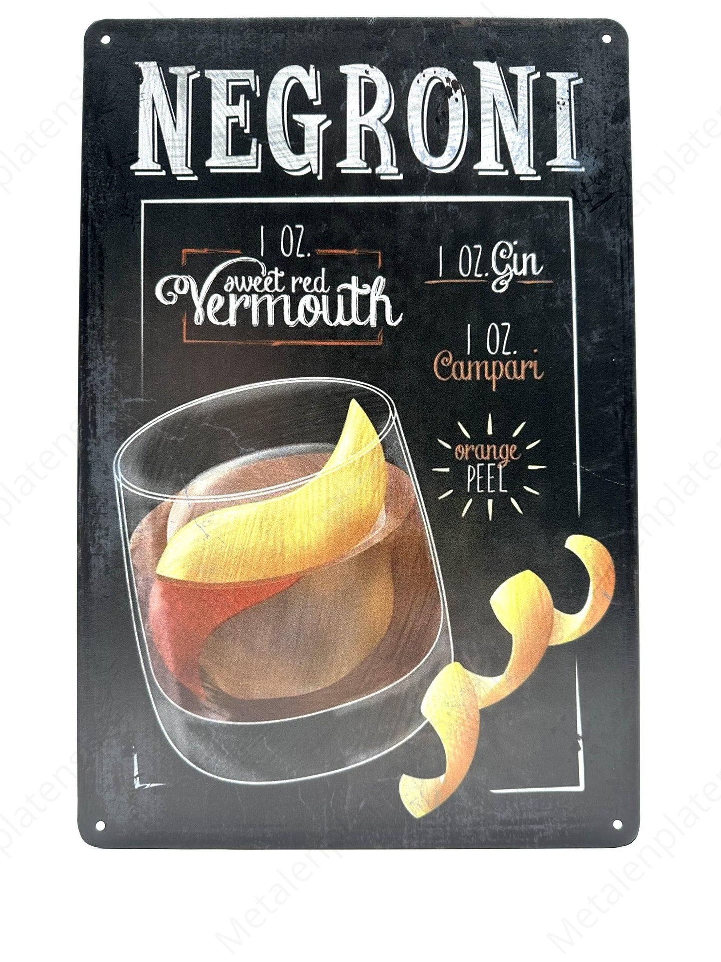 Negroni - Metal Wall Sign