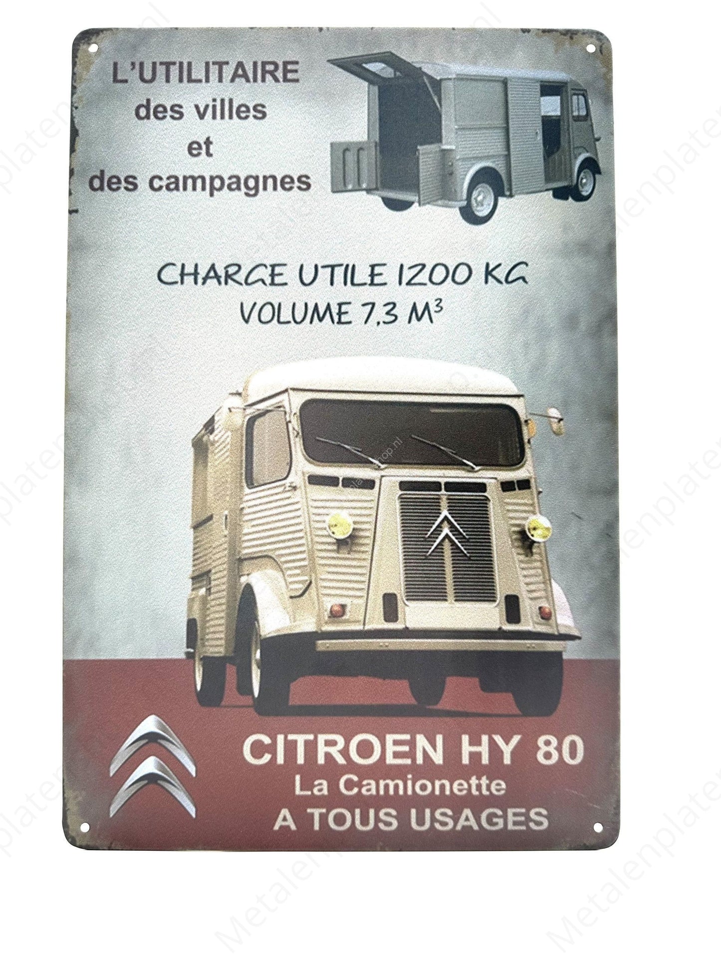 L'Utilitaire des villes - Metal Wall Sign