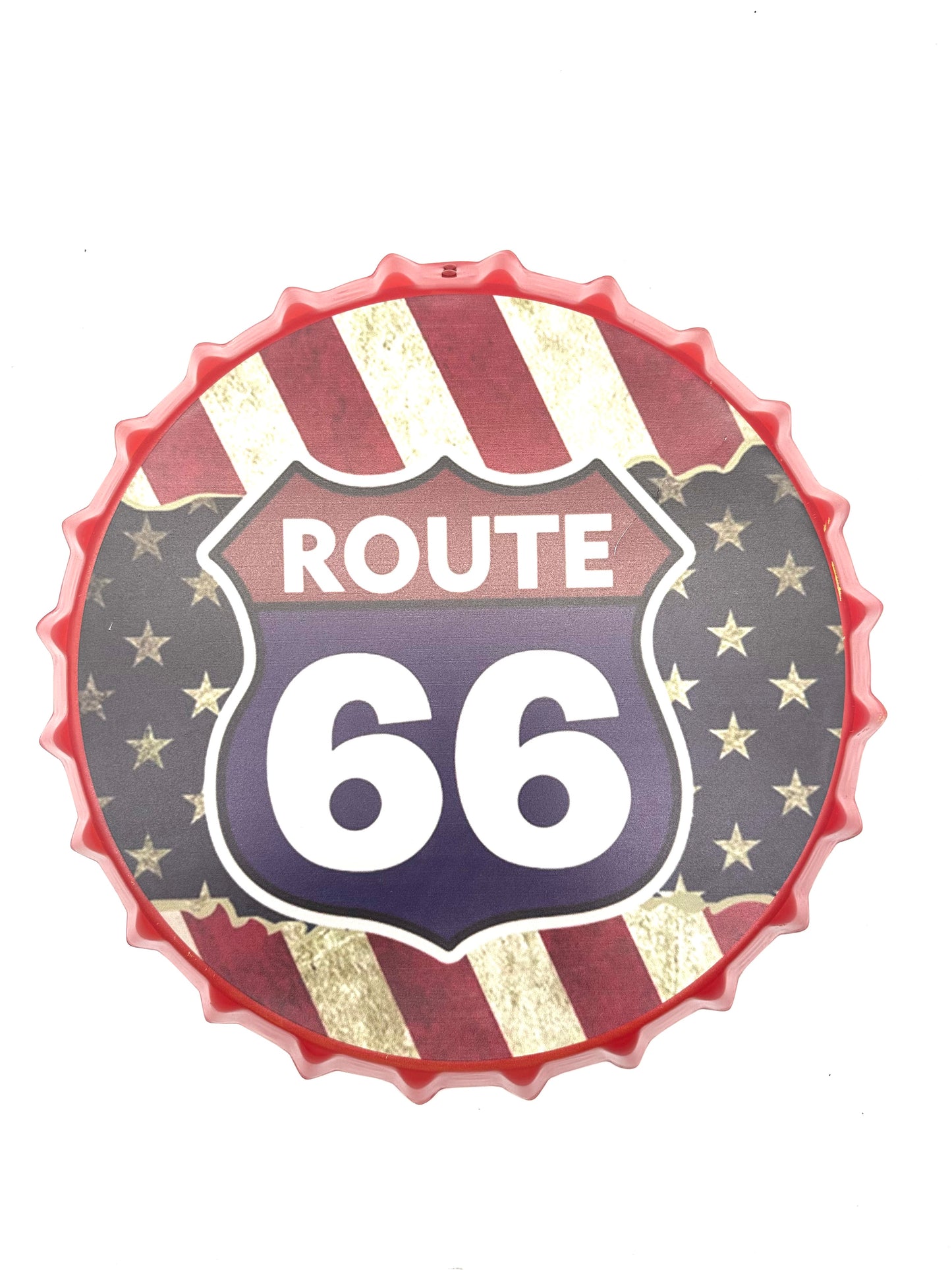 Getränkedeckel - Route 66 USA - 30x30cm Rund