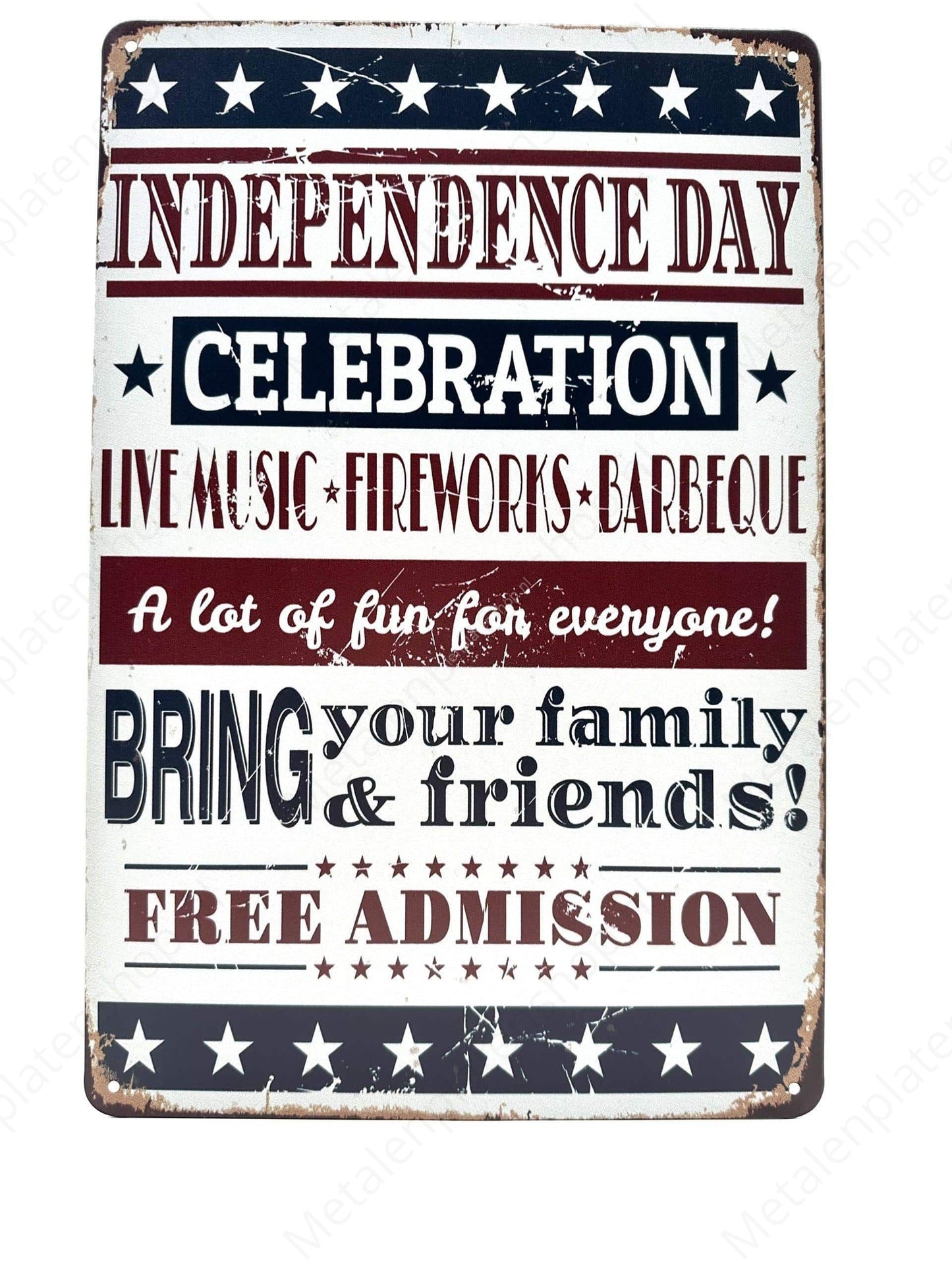 Independence Day - Metal Wall Sign