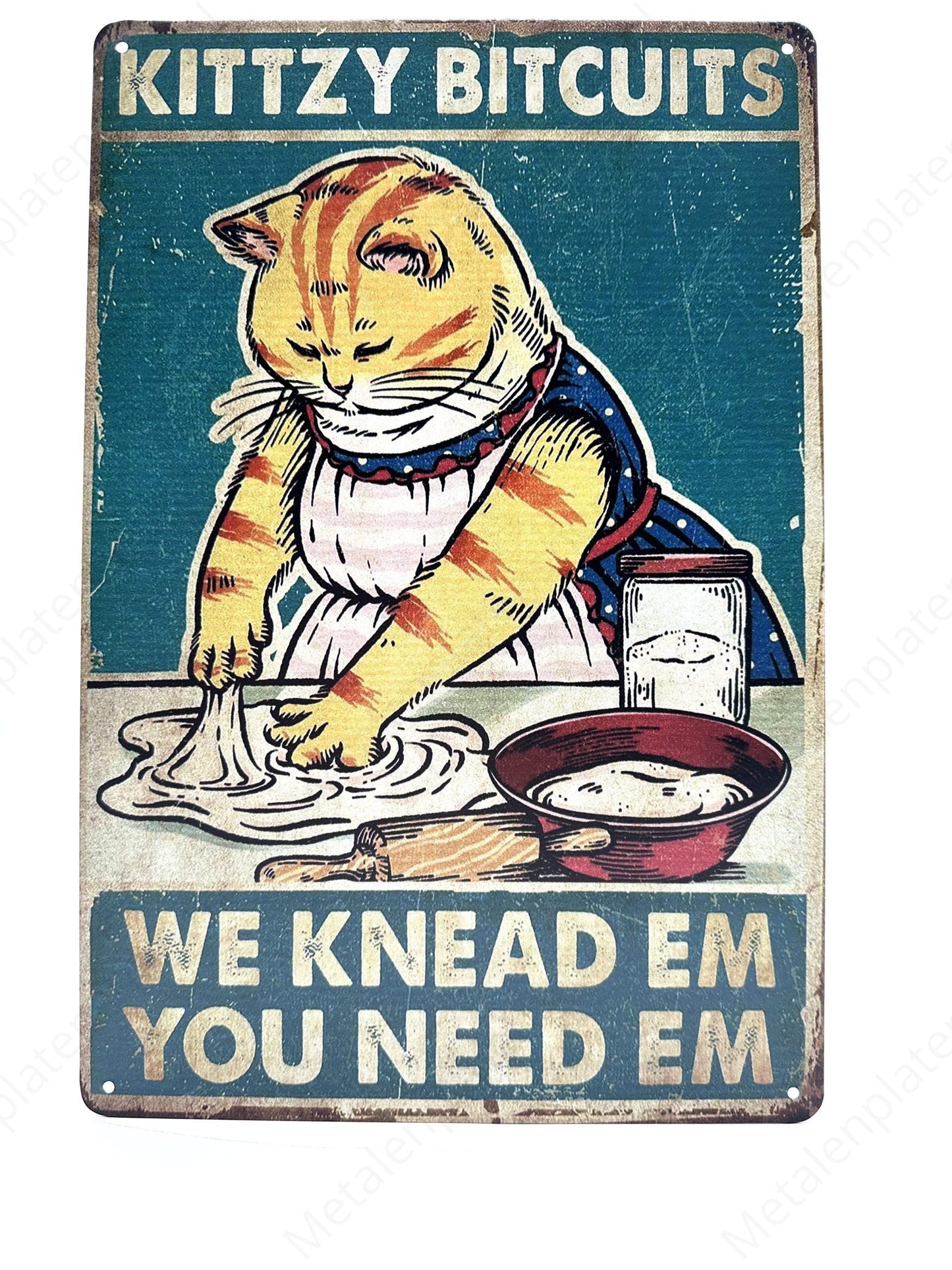 Kittzy Bitcuits - Metal Wall Sign