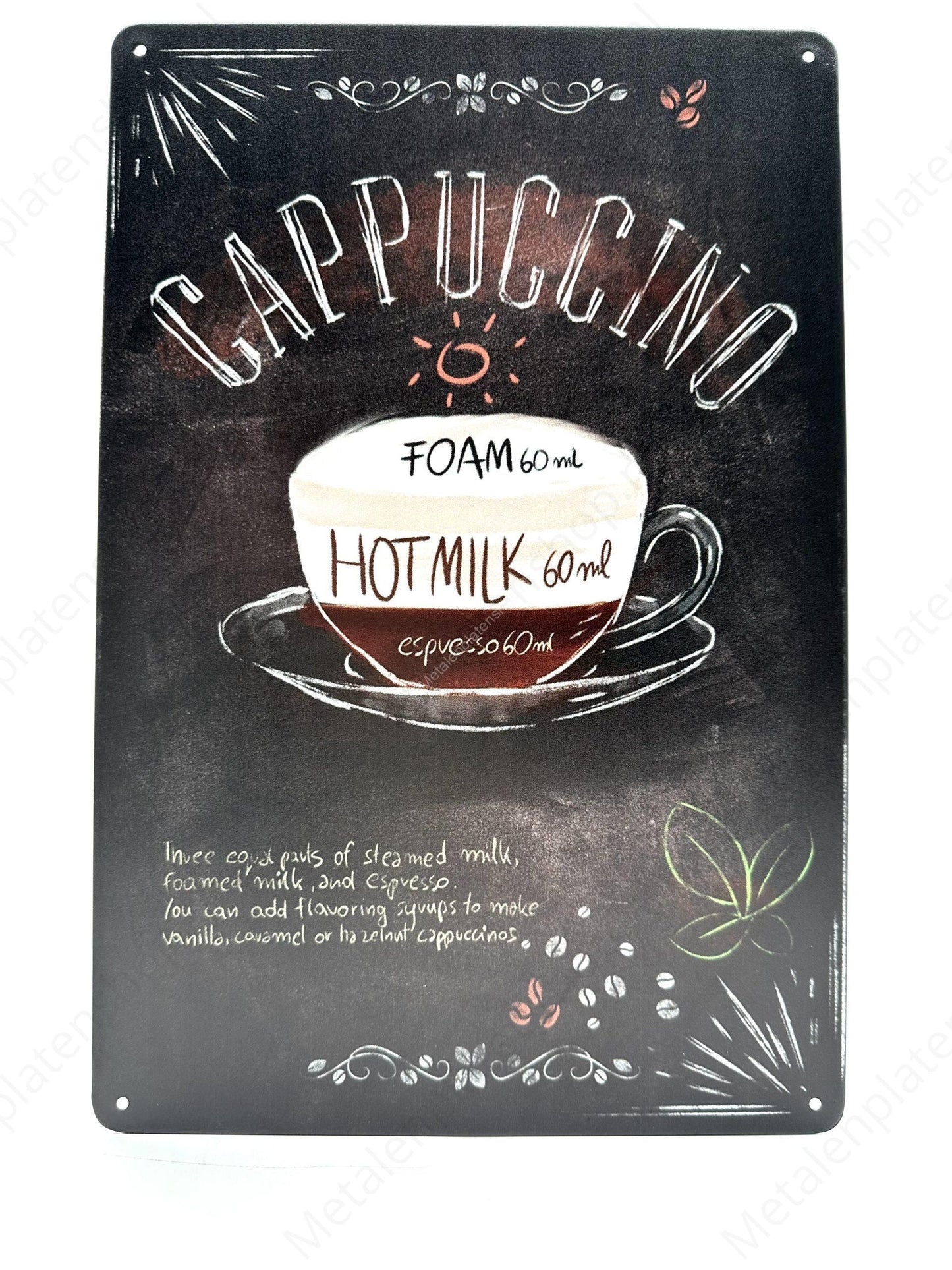 Cappuccino - Metal Wall Sign