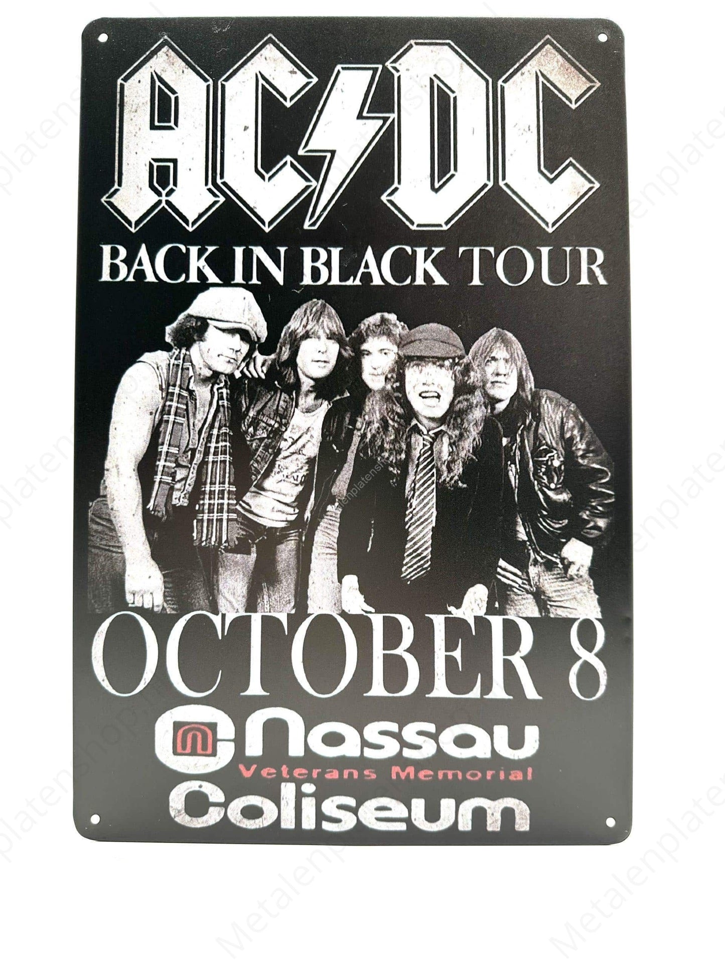 AC-DC Back In Black Tour – Metallwandschild