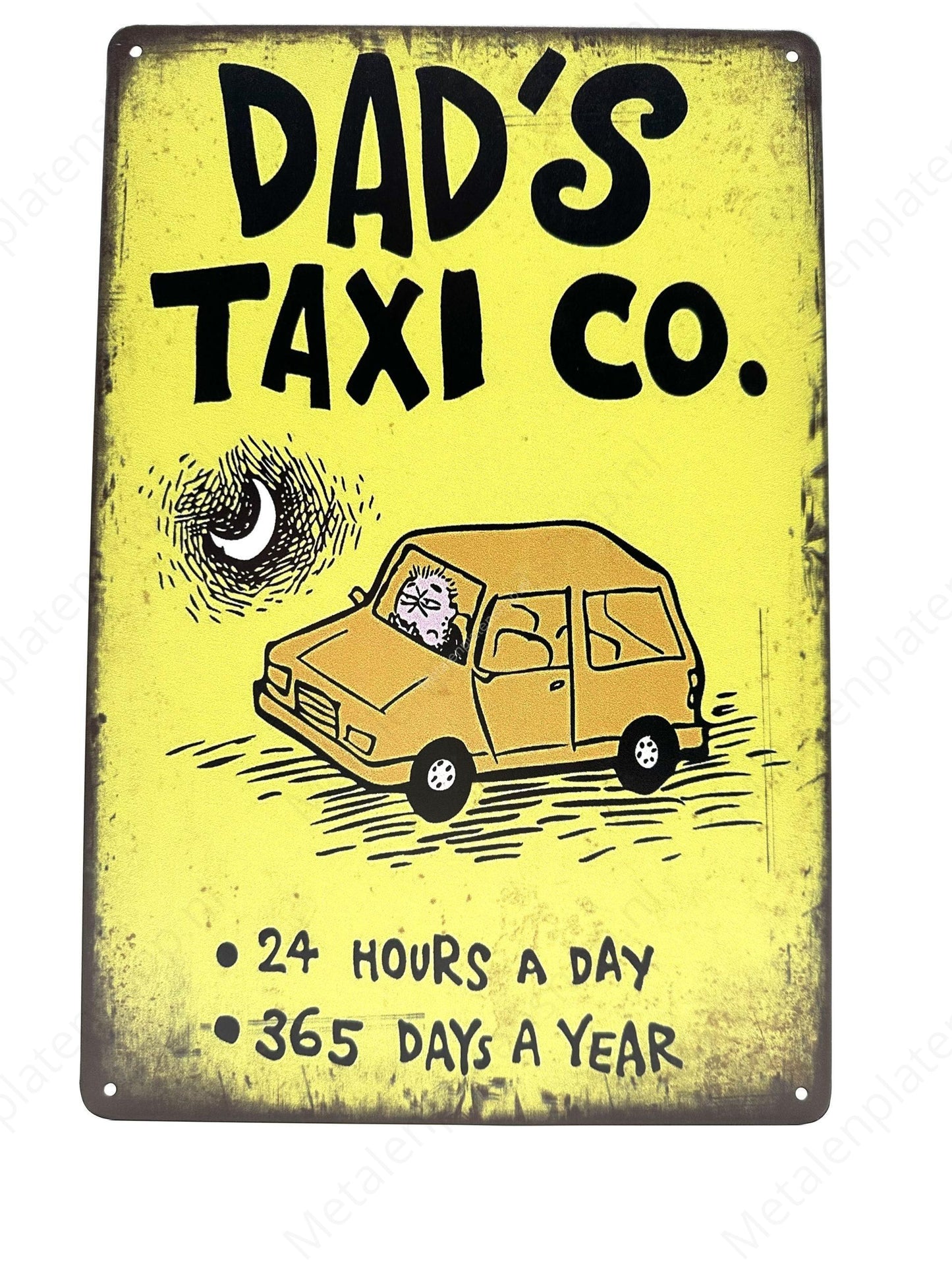 Dad's Taxi Co. - Metal Wall Sign