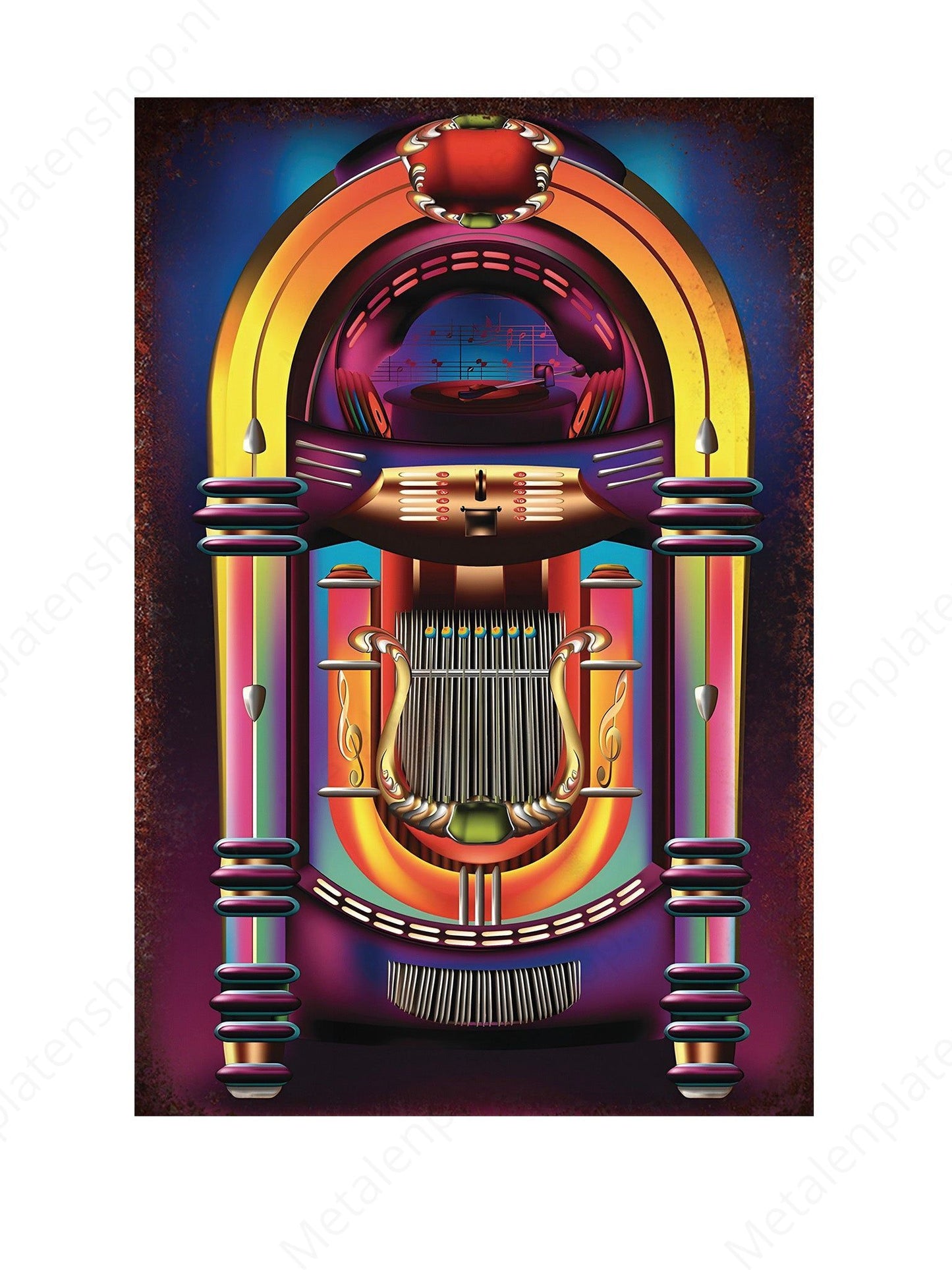 Jukebox - Retro - Metal Wall Sign